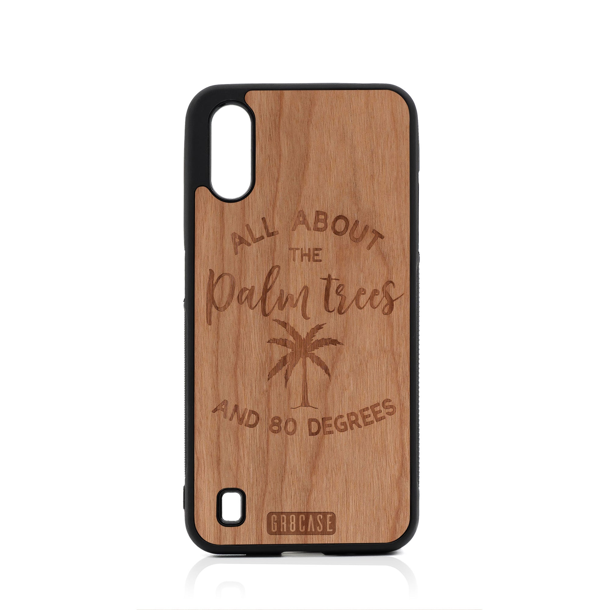 All About The Palm Trees And 80 Degrees Design Wood Case For Samsung Galaxy A01
