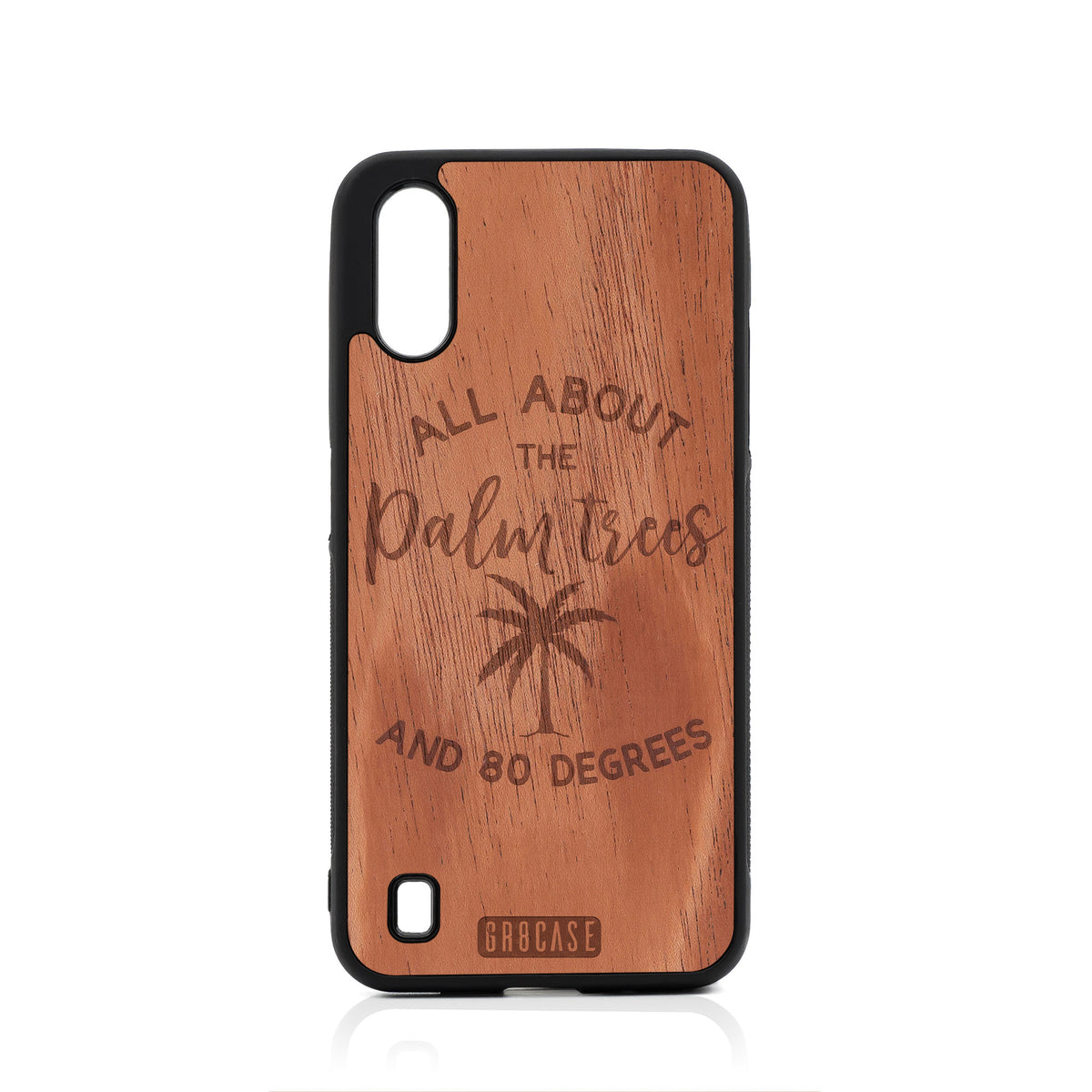 All About The Palm Trees And 80 Degrees Design Wood Case For Samsung Galaxy A01