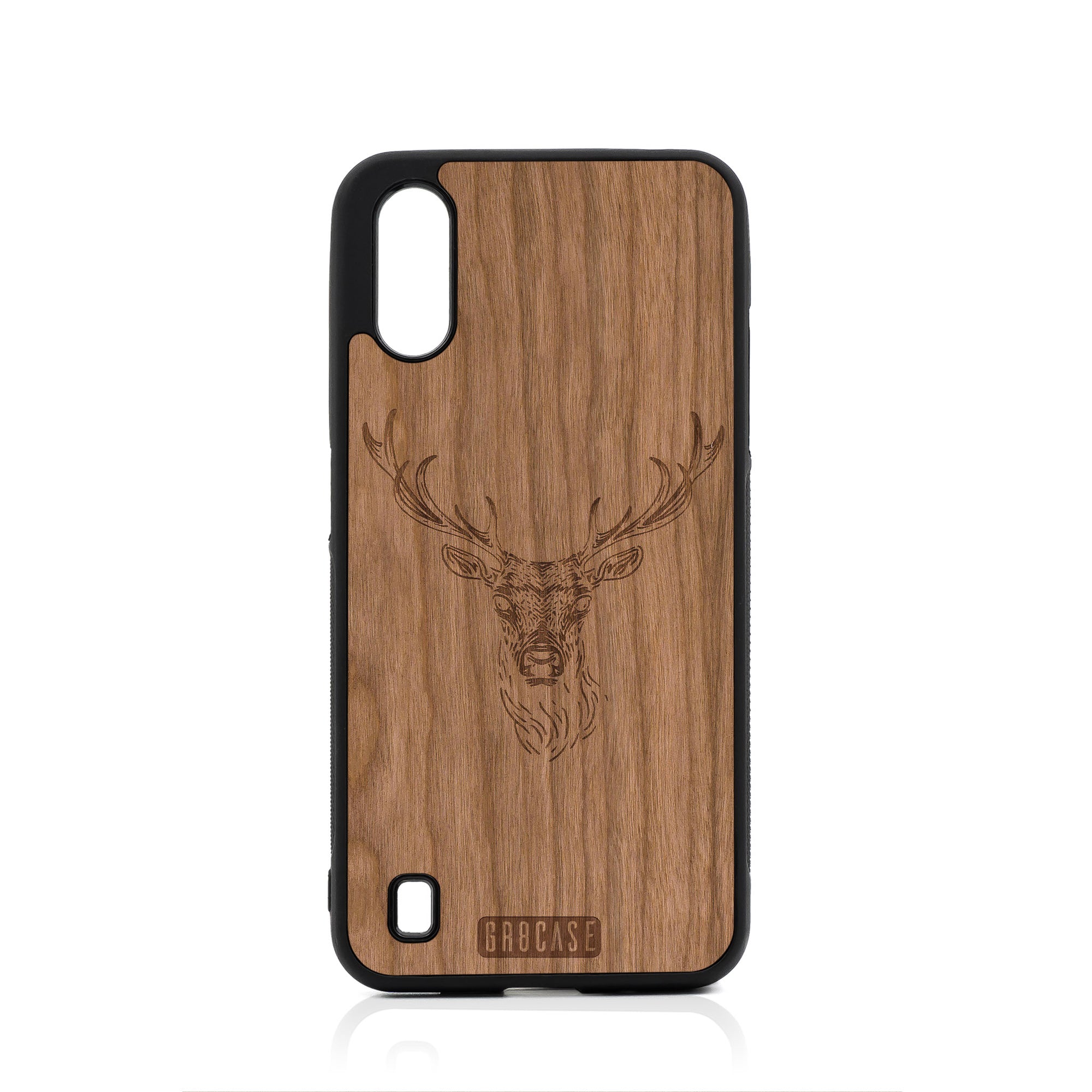 Buck Deer Design Wood Case For Samsung Galaxy A01