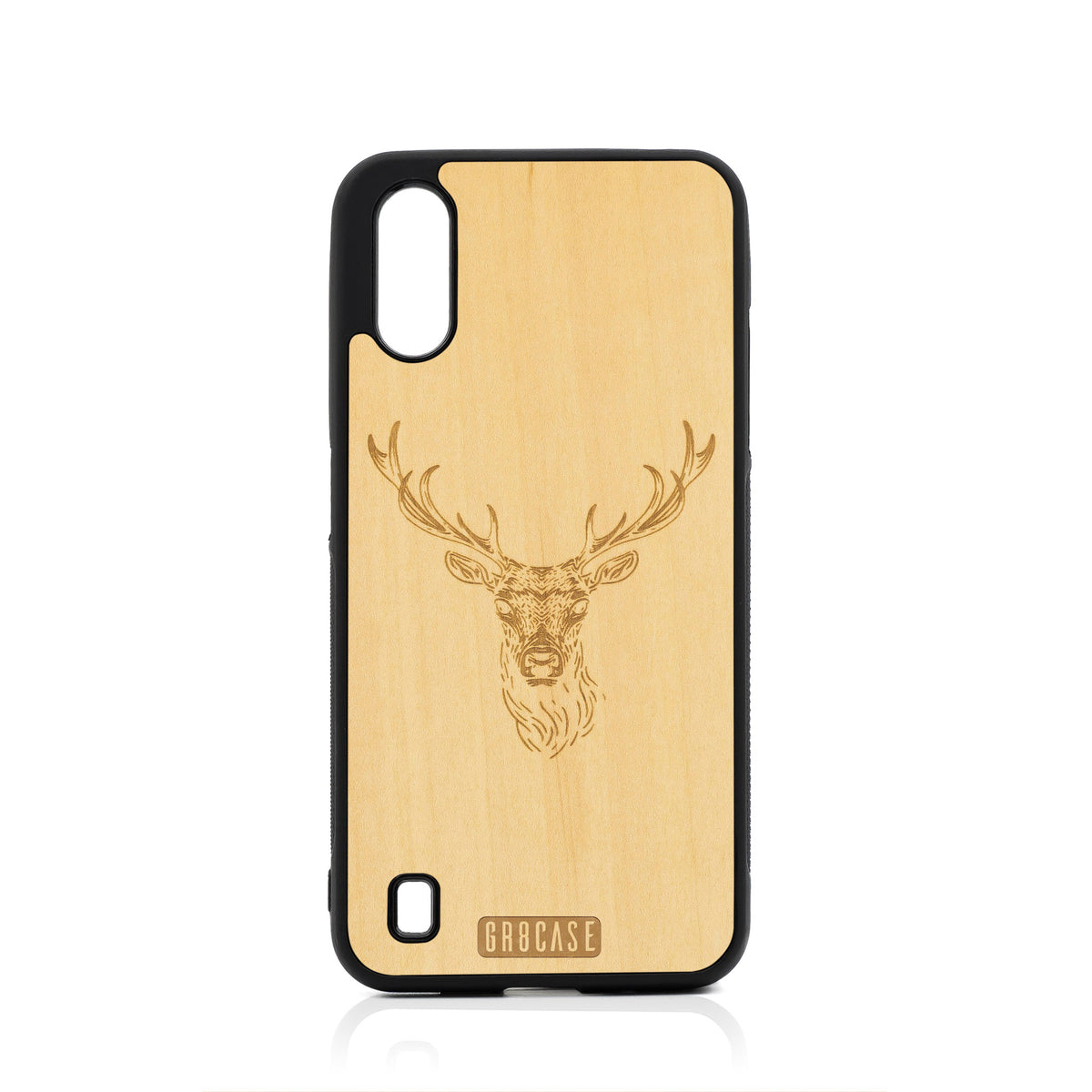 Buck Deer Design Wood Case For Samsung Galaxy A01