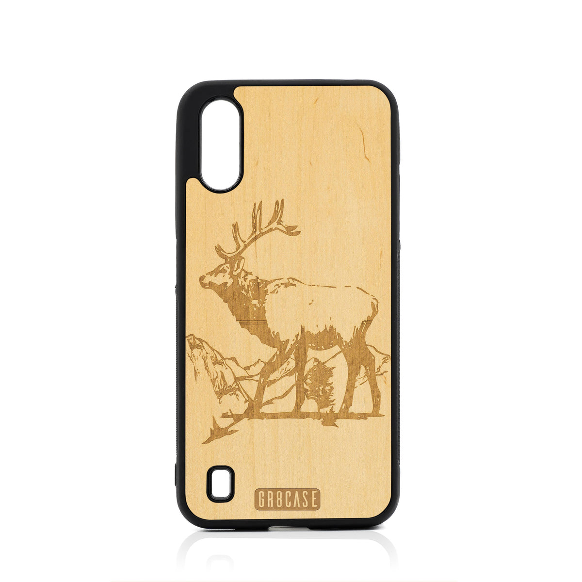 Elk Design Wood Case For Samsung Galaxy A01