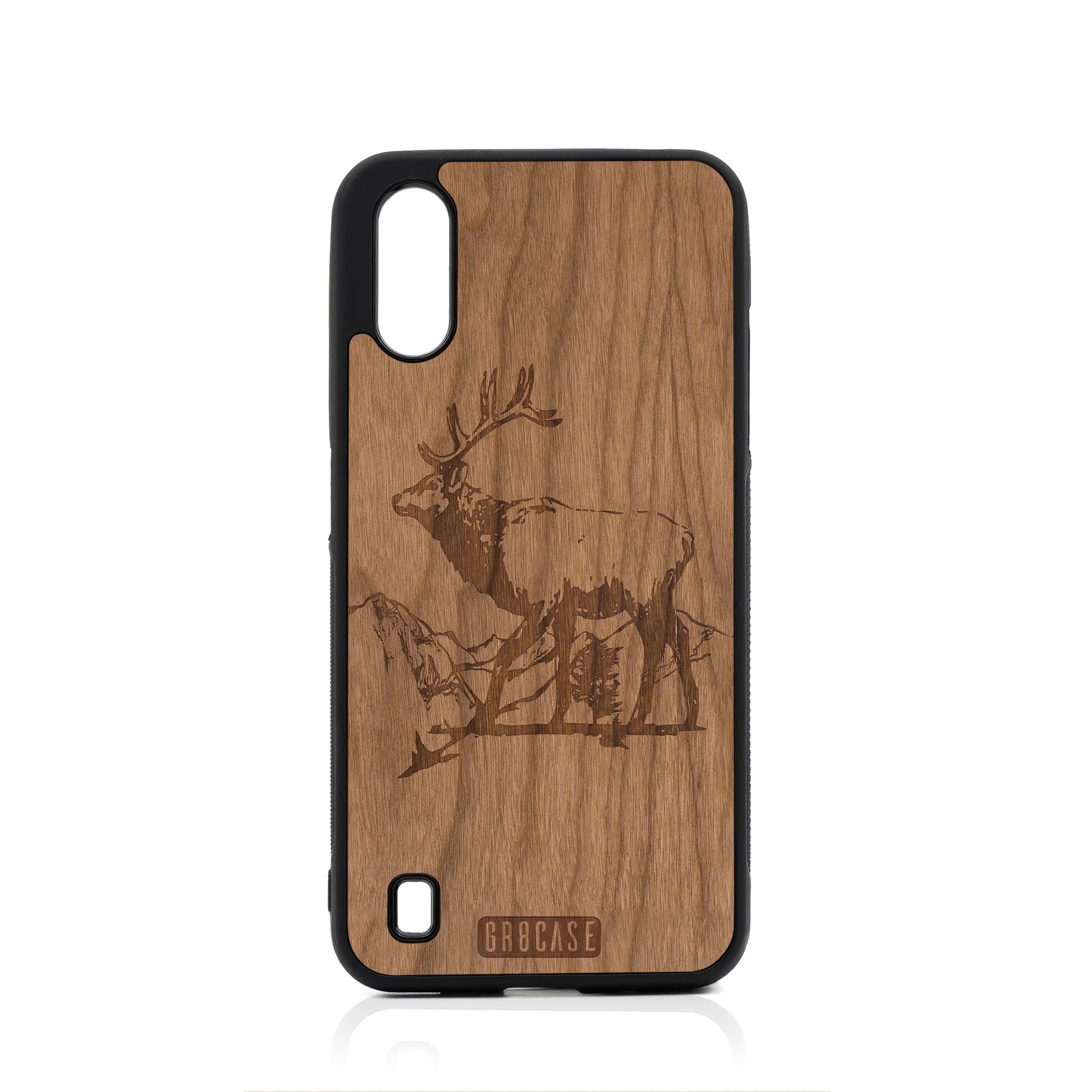 Elk Design Wood Case For Samsung Galaxy A01