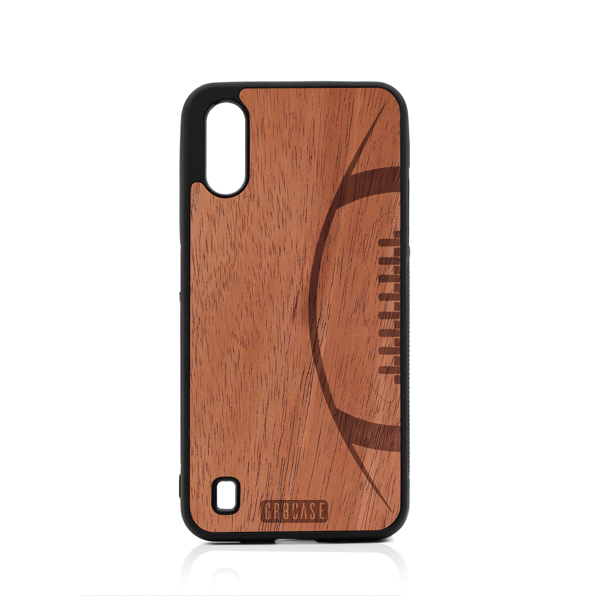 Football Design Wood Case For Samsung Galaxy A01