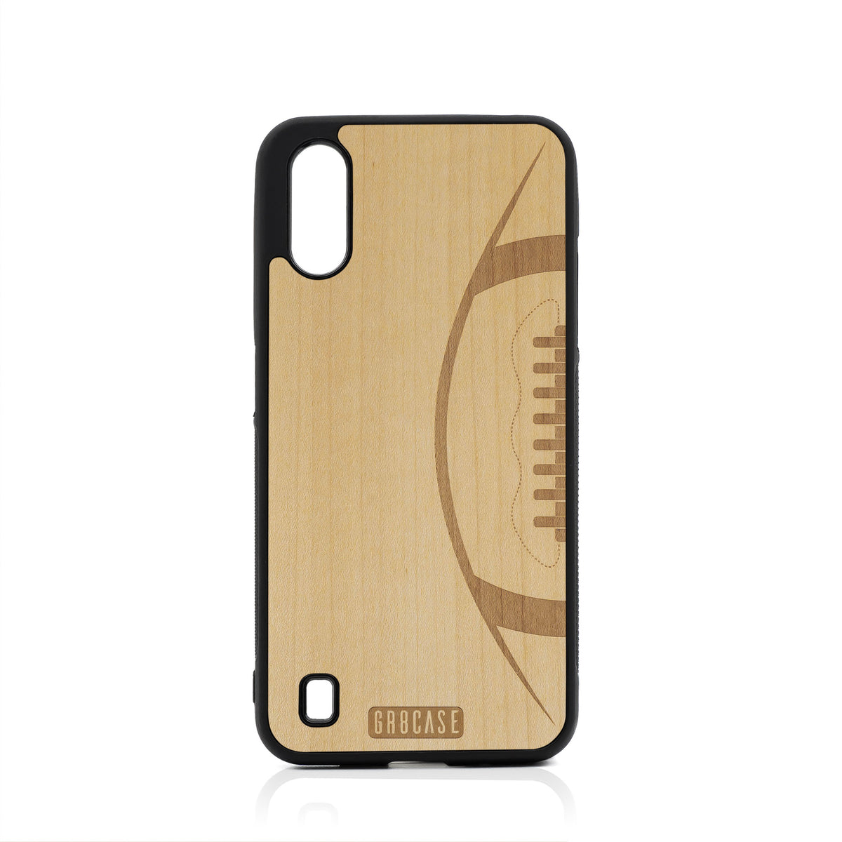 Football Design Wood Case For Samsung Galaxy A01