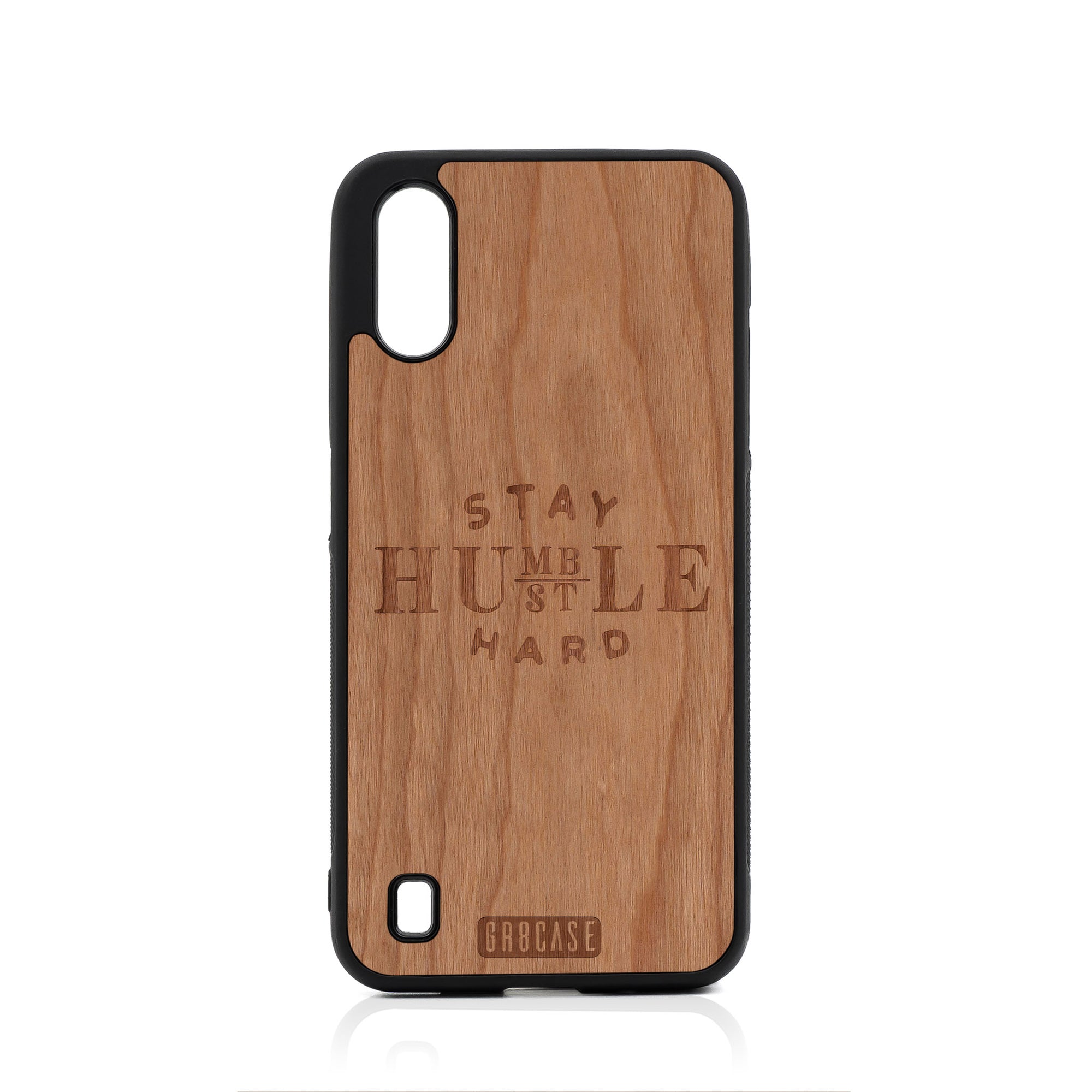 Stay Humble Hustle Hard Design Wood Case For Samsung Galaxy A01