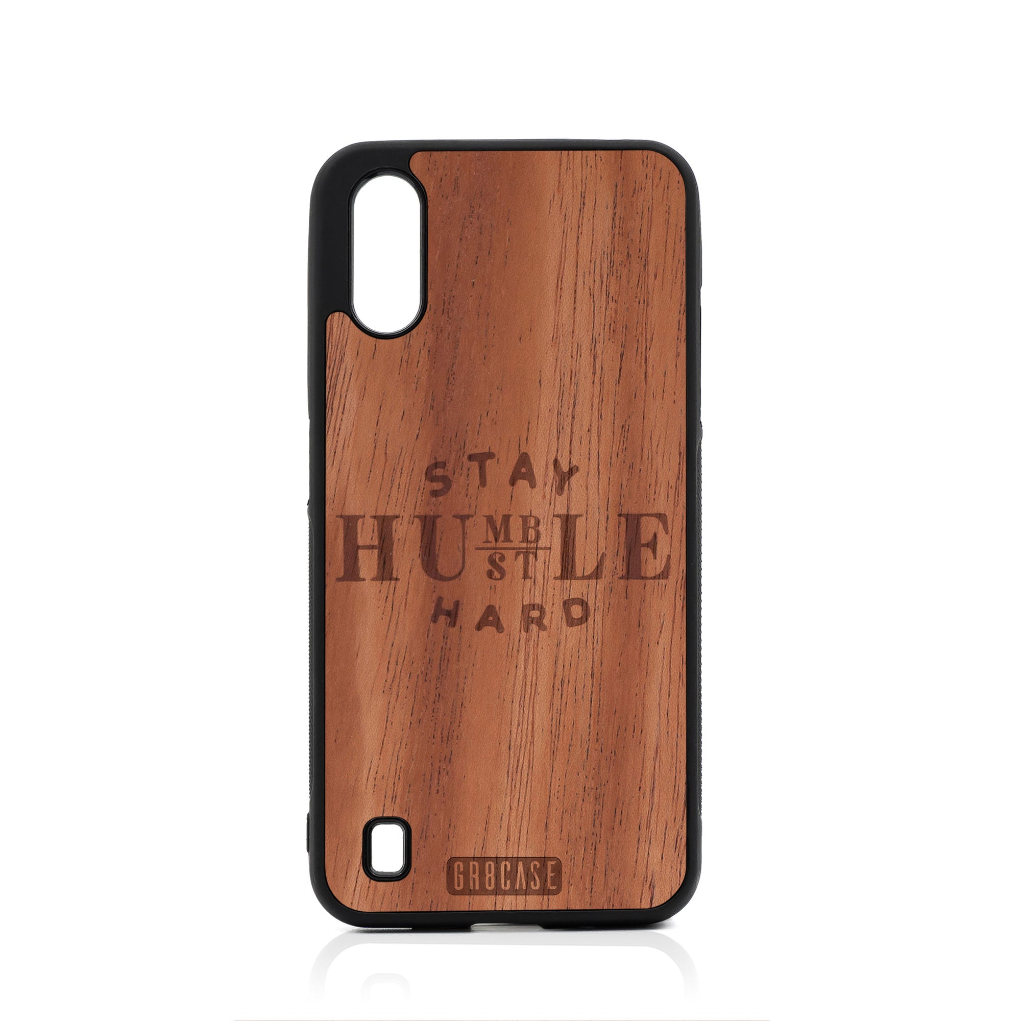 Stay Humble Hustle Hard Design Wood Case For Samsung Galaxy A01