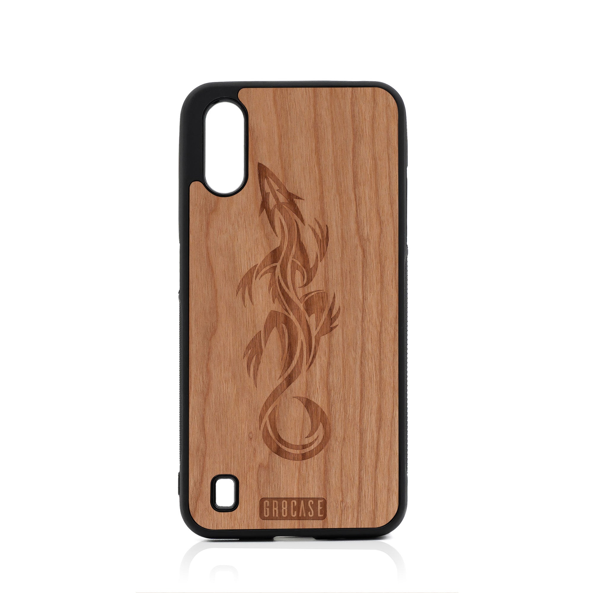 Lizard Design Wood Case For Samsung Galaxy A01