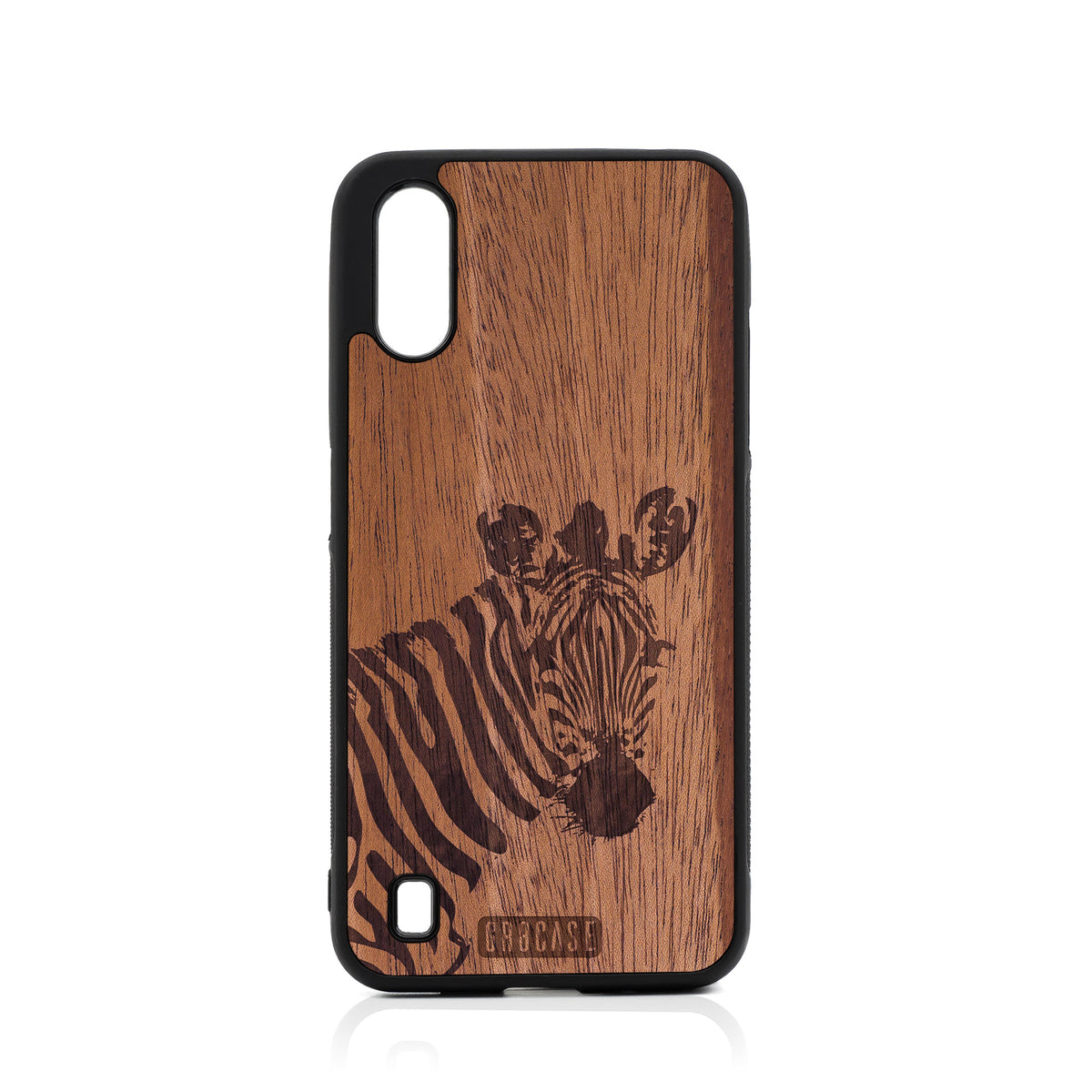 Lookout Zebra Design Wood Case For Samsung Galaxy A01