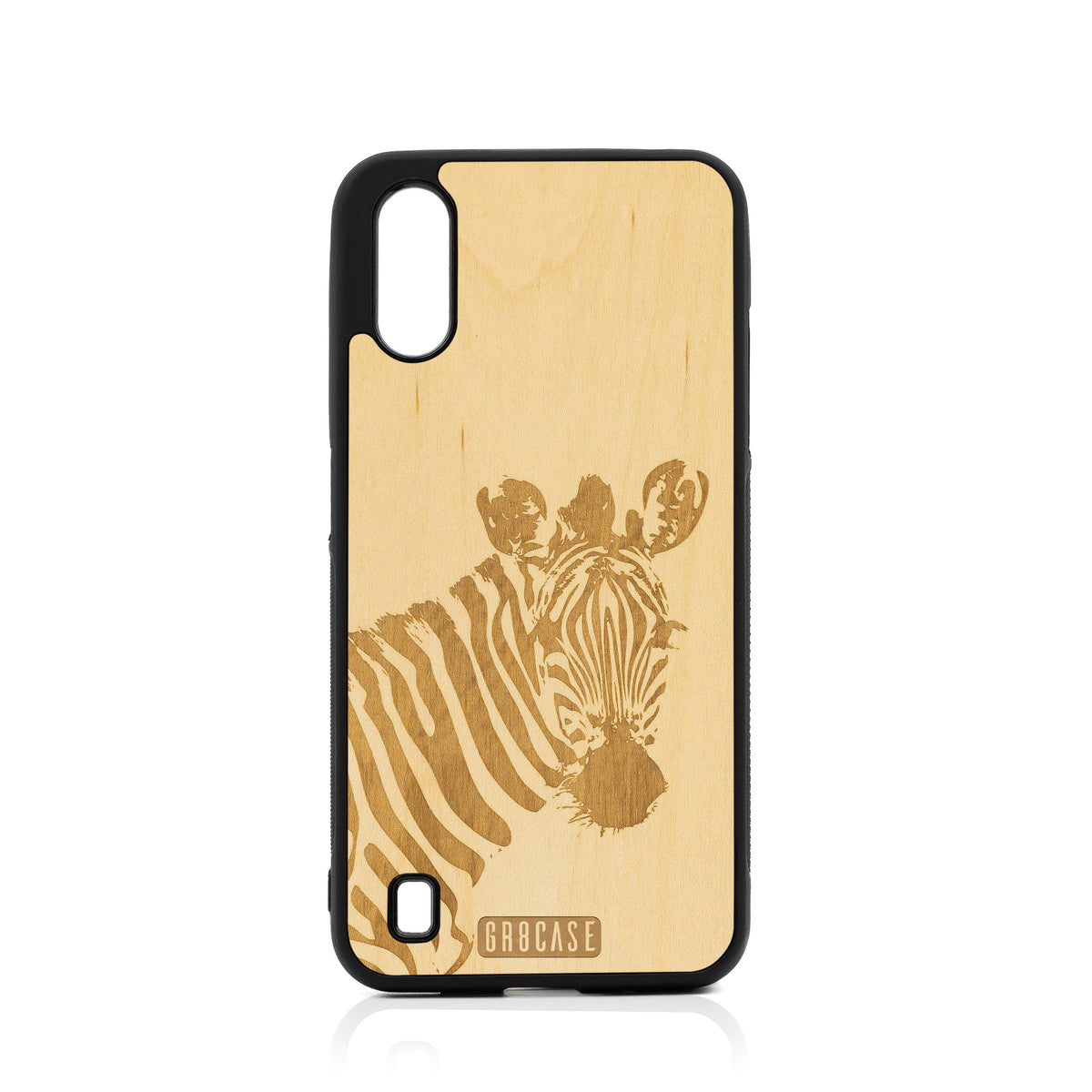 Lookout Zebra Design Wood Case For Samsung Galaxy A01