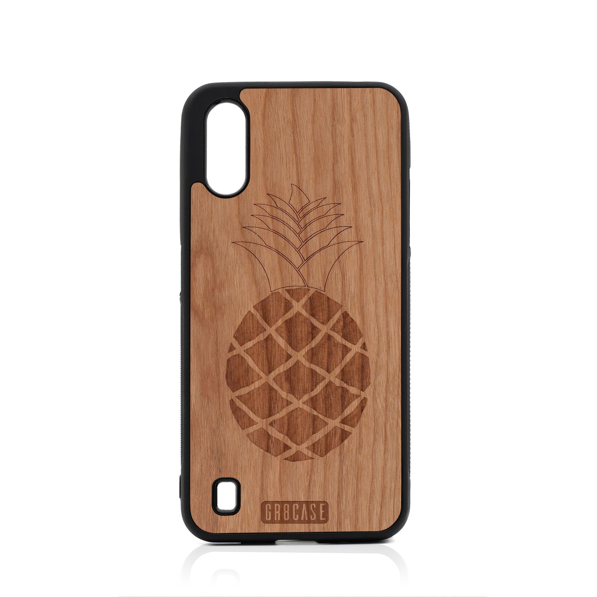 Pineapple Design Wood Case For Samsung Galaxy A01