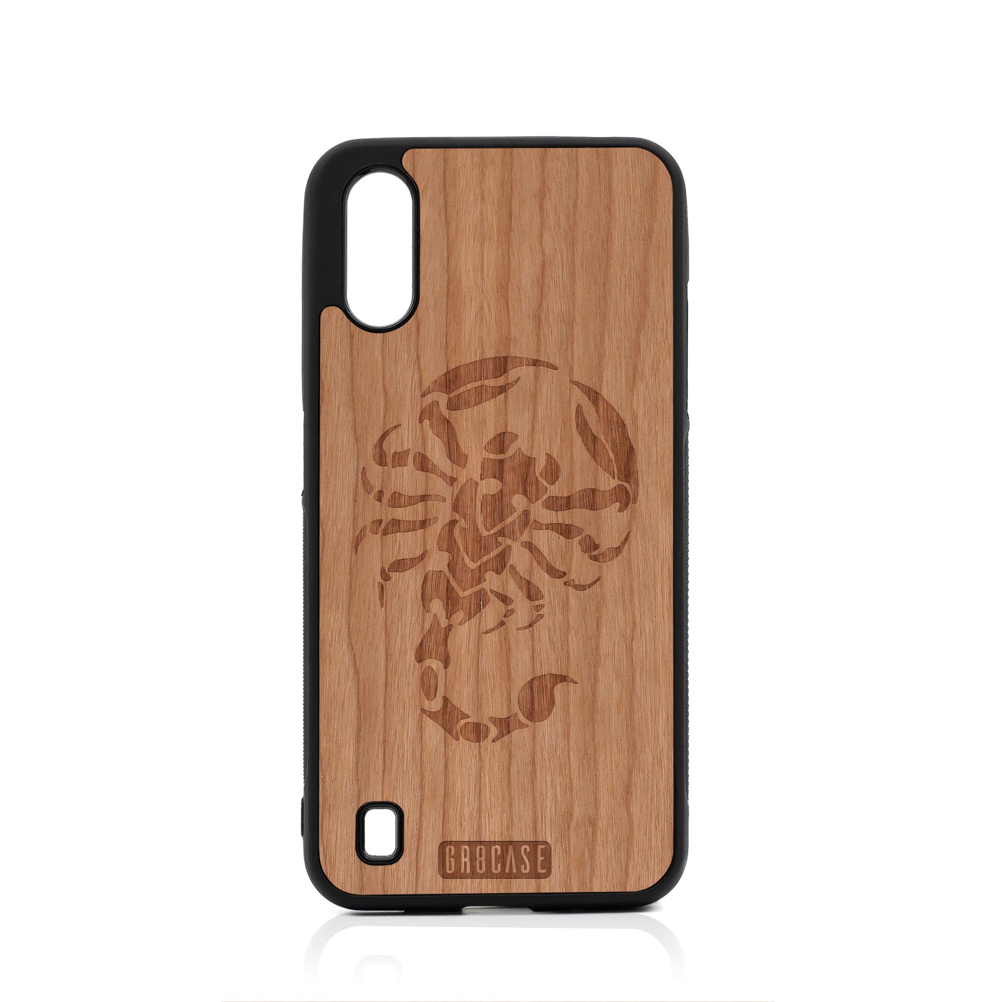 Scorpion Design Wood Case For Samsung Galaxy A01