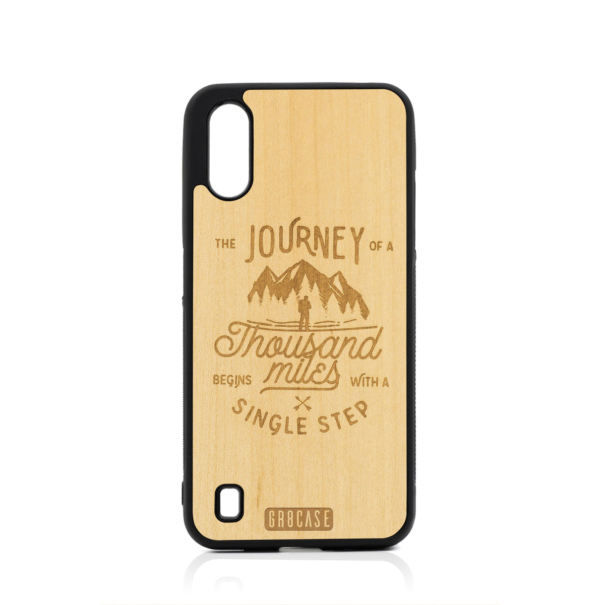 The Journey of A Thousand Miles Begins With A Single Step Design Wood Case For Samsung Galaxy A01