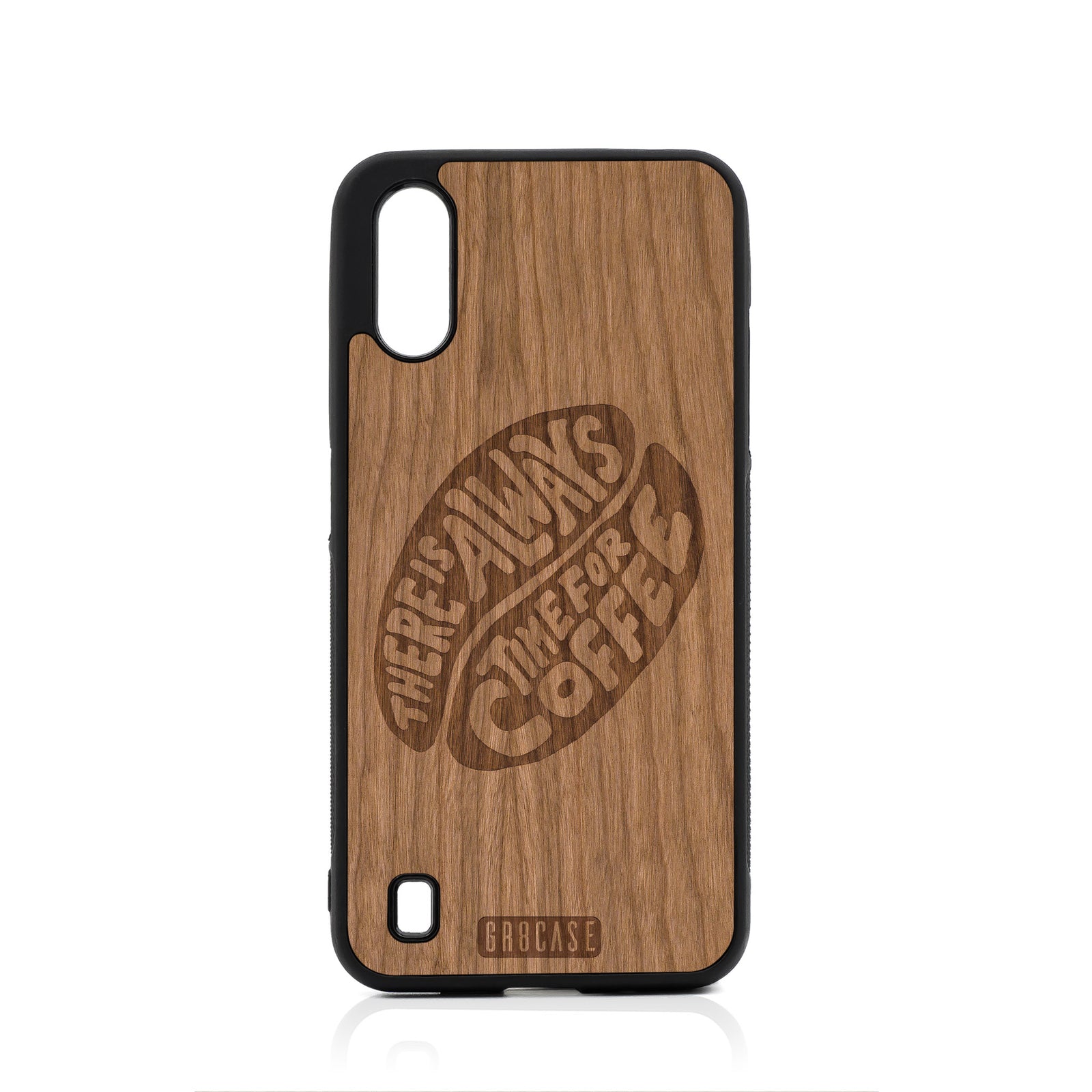 There Is Always Time For Coffee Design Wood Case For Samsung Galaxy A01