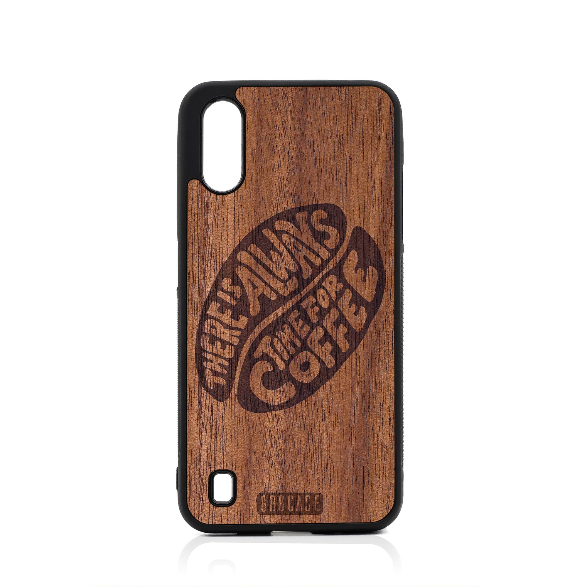 There Is Always Time For Coffee Design Wood Case For Samsung Galaxy A01