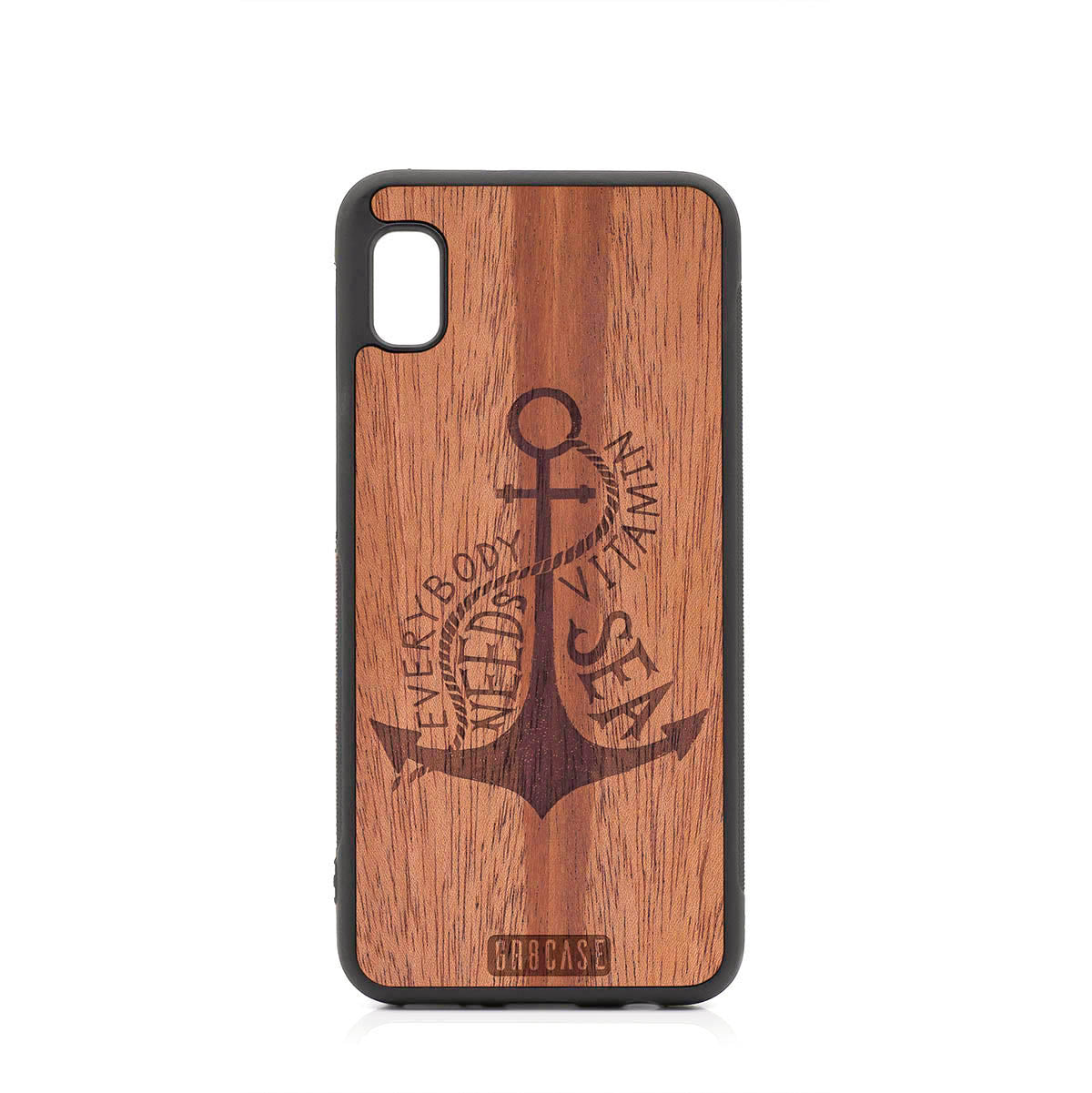 Everybody Needs Vitamin Sea (Anchor) Design Wood Case For Samsung Galaxy A10E by GR8CASE