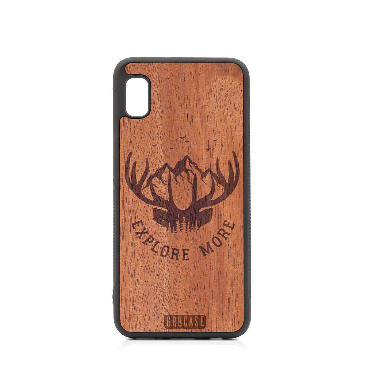 Explore More (Forest, Mountains & Antlers) Design Wood Case For Samsung Galaxy A10E by GR8CASE