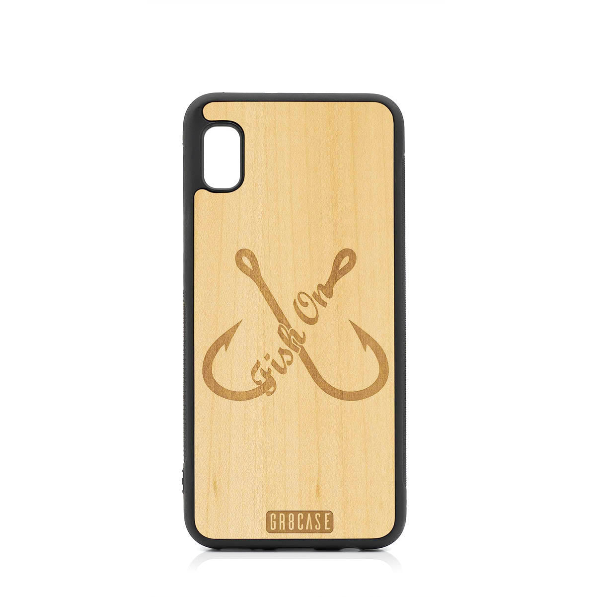 Fish On (Fish Hooks) Design Wood Case For Samsung Galaxy A10E by GR8CASE