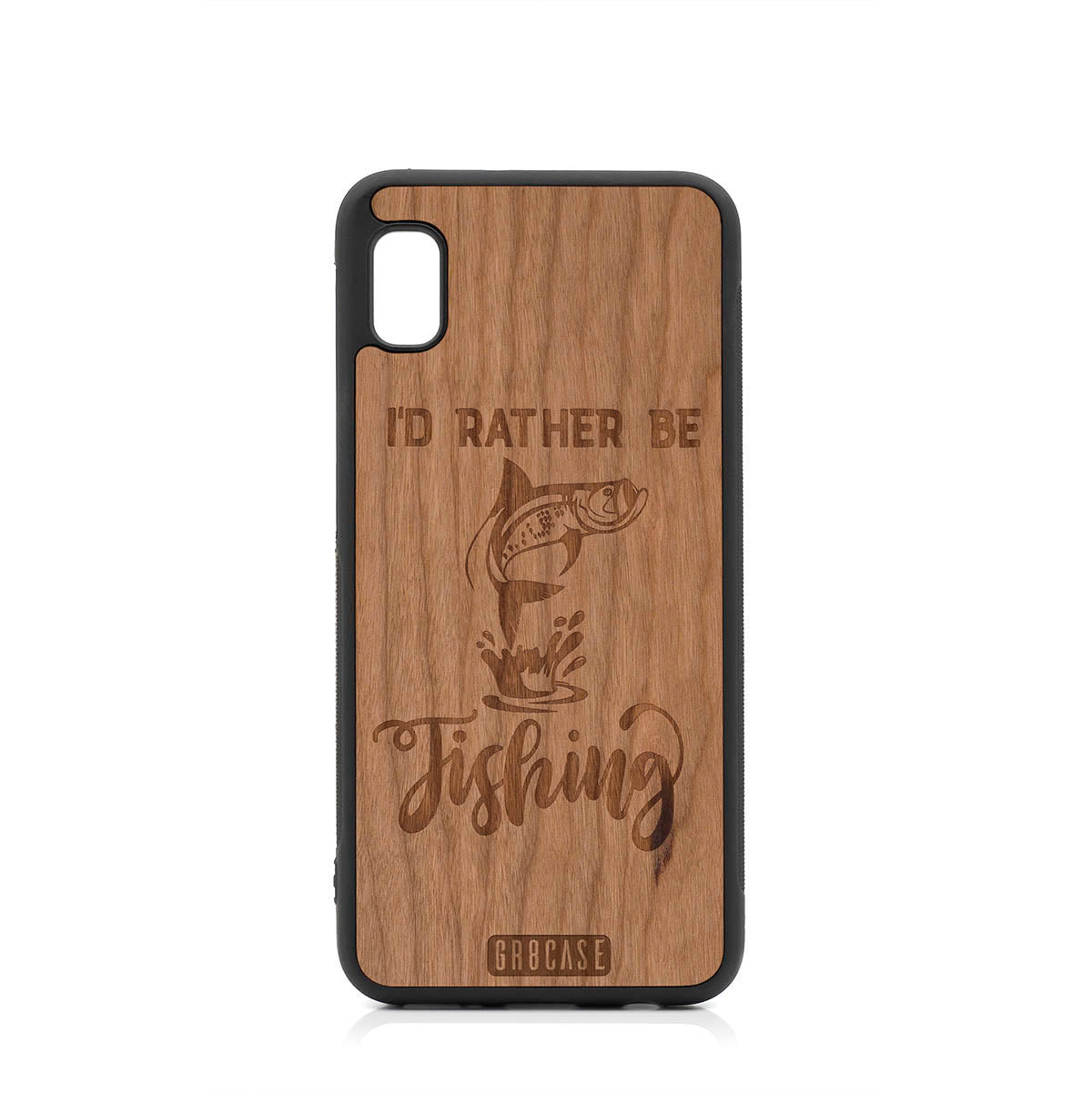 I&#39;D Rather Be Fishing Design Wood Case For Samsung Galaxy A10E