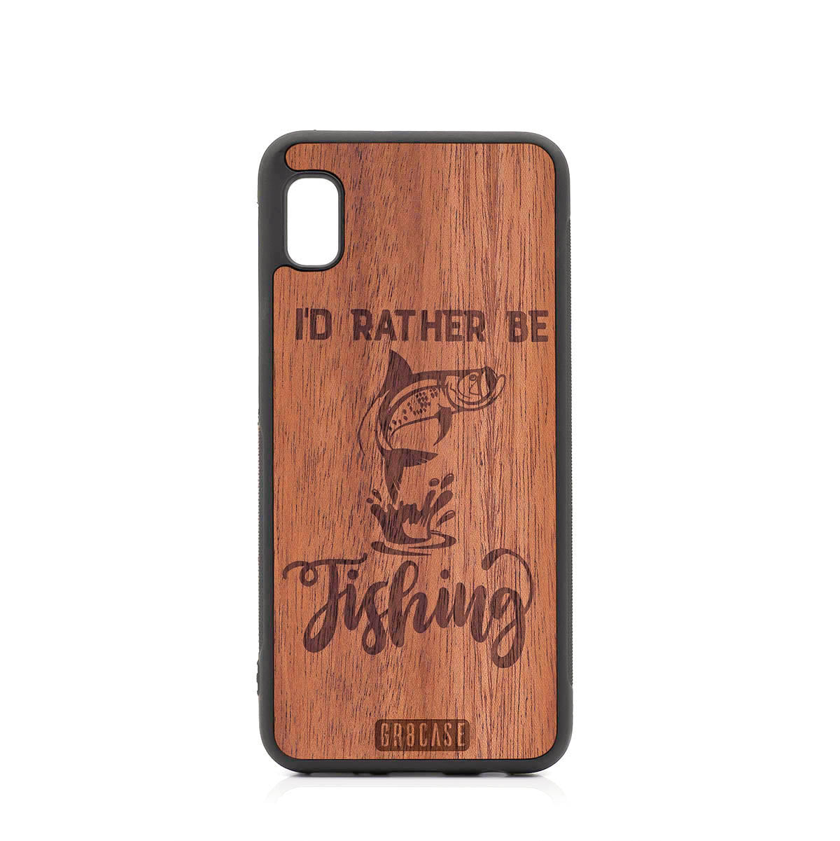 I'D Rather Be Fishing Design Wood Case For Samsung Galaxy A10E