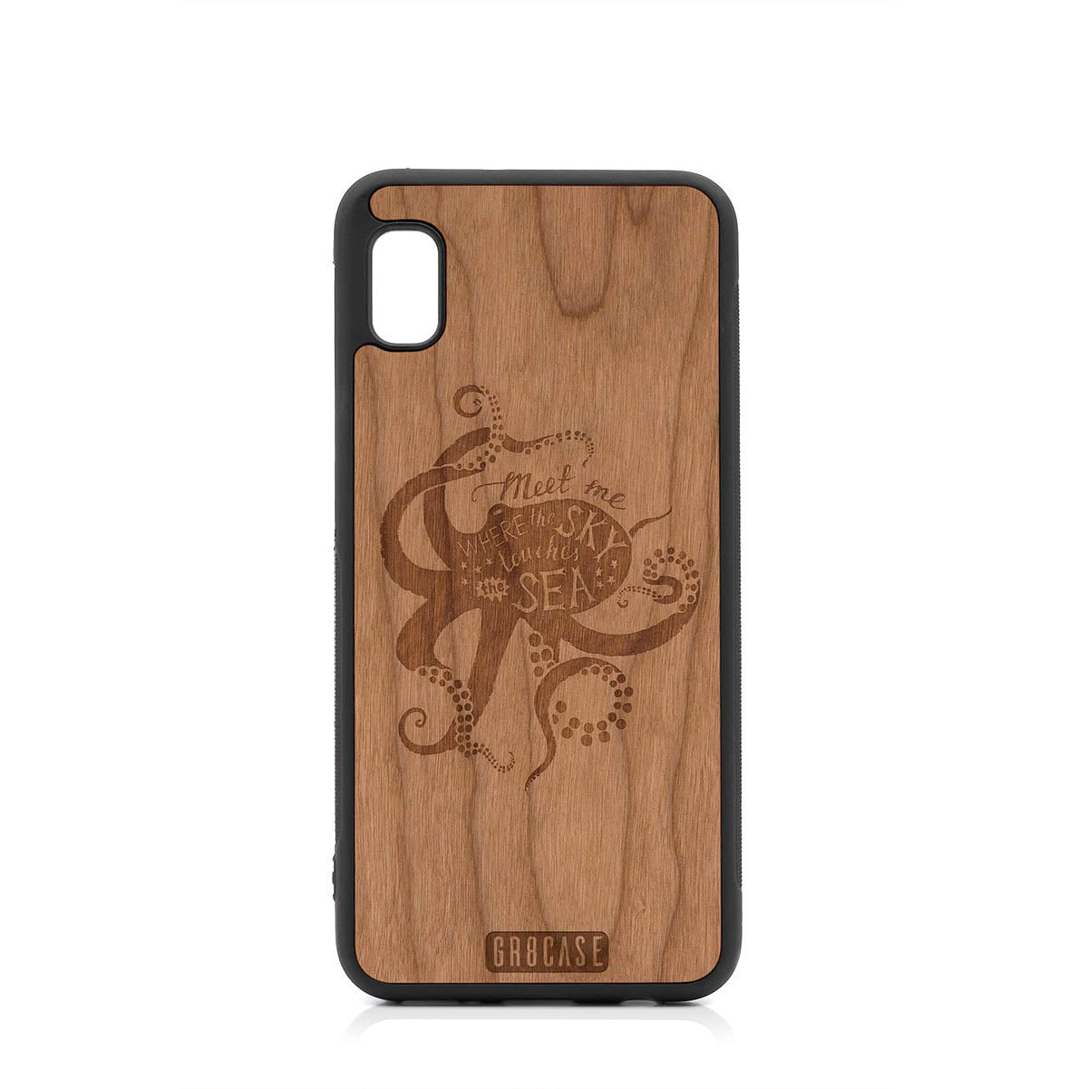 Meet Me Where The Sky Touches The Sea (Octopus) Design Wood Case For Samsung Galaxy A10E