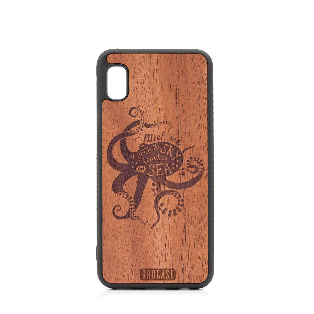Meet Me Where The Sky Touches The Sea (Octopus) Design Wood Case For Samsung Galaxy A10E
