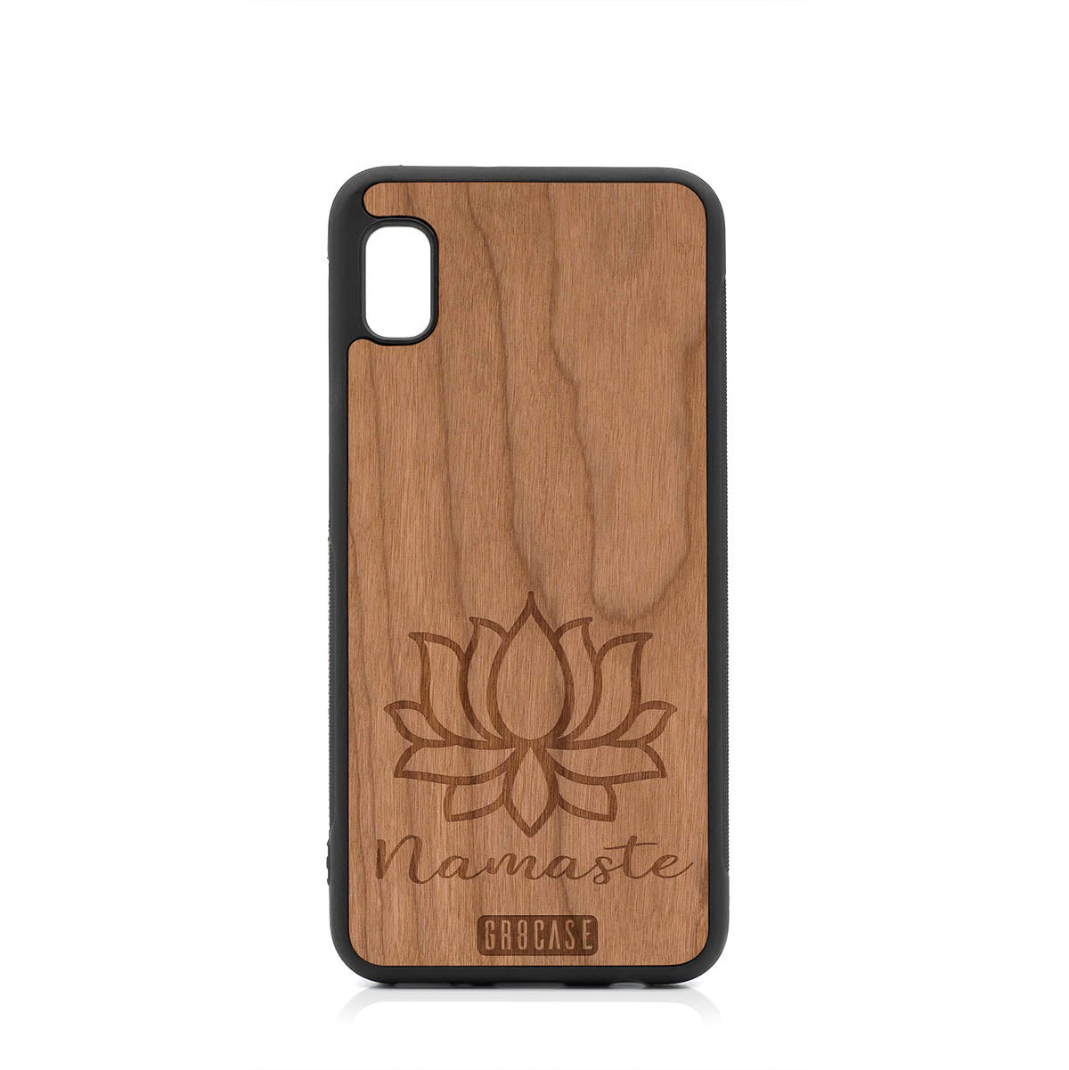 Namaste (Lotus Flower) Design Wood Case For Samsung Galaxy A10E