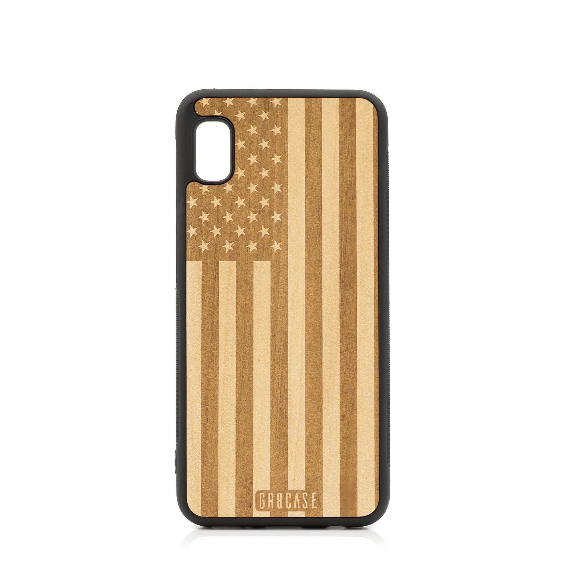 USA Flag Design Wood Case Samsung Galaxy A10E