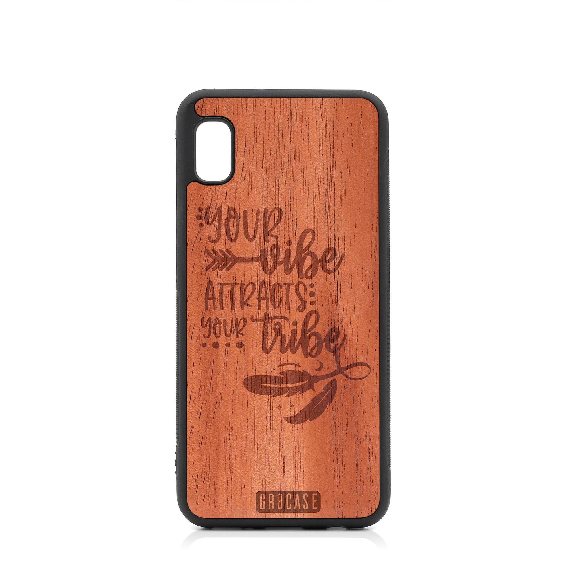 Your Vibe Attracts Your Tribe Design Wood Case For Samsung Galaxy A10E