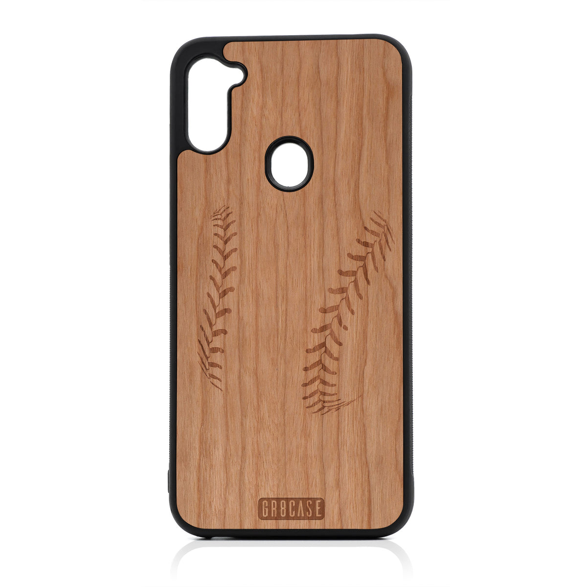 Baseball Stitches Design Wood Case For Samsung Galaxy A11