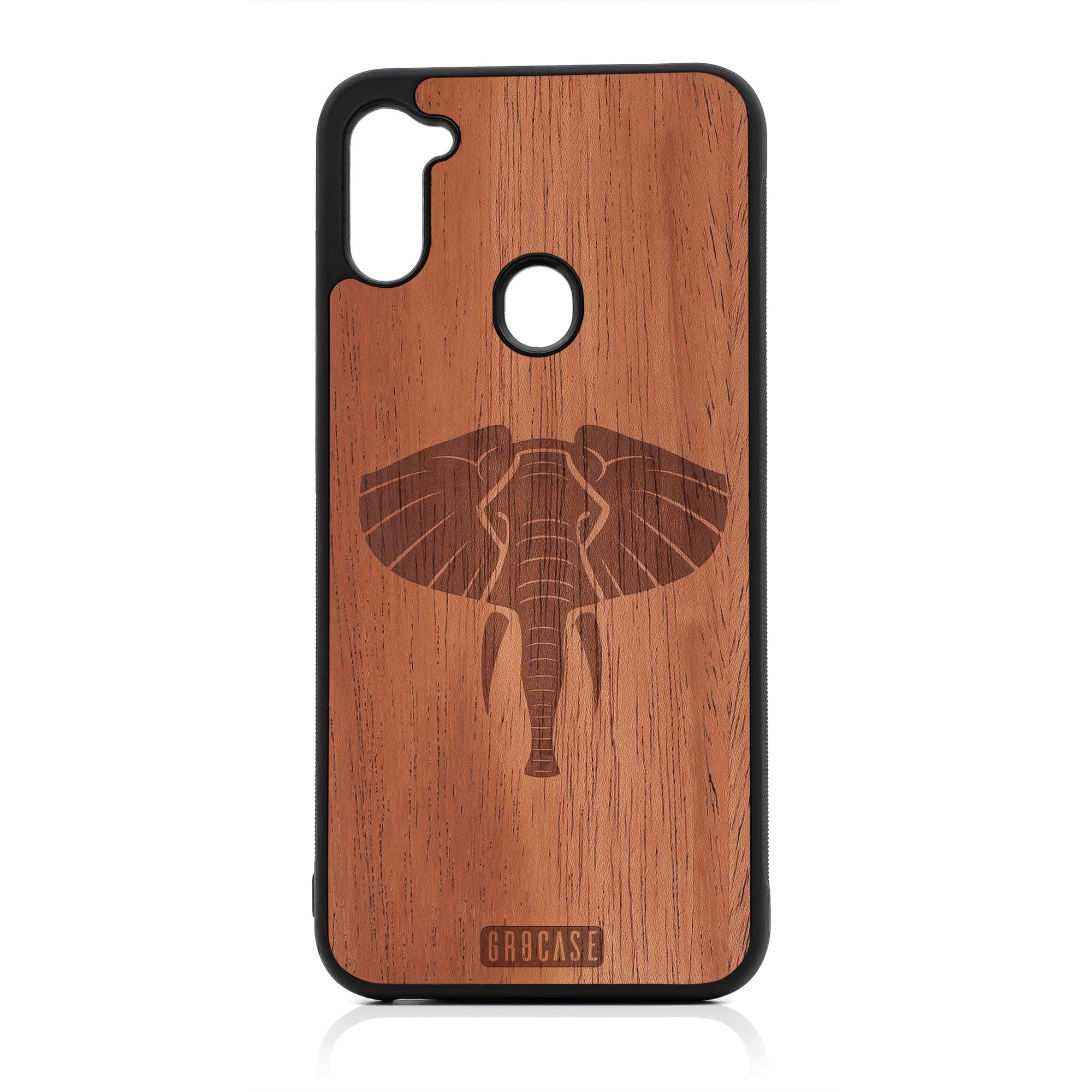 Elephant Design Wood Case For Samsung Galaxy A11