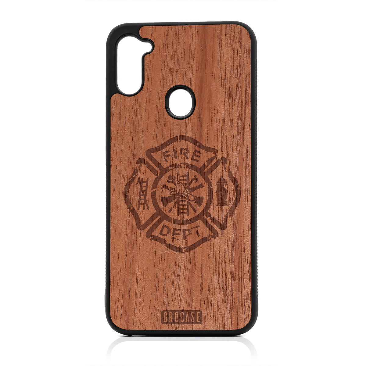 Fire Department Design Wood Case For Samsung Galaxy A11