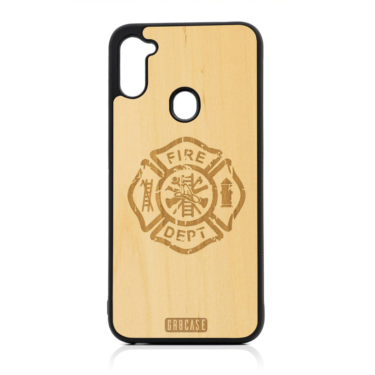 Fire Department Design Wood Case For Samsung Galaxy A11