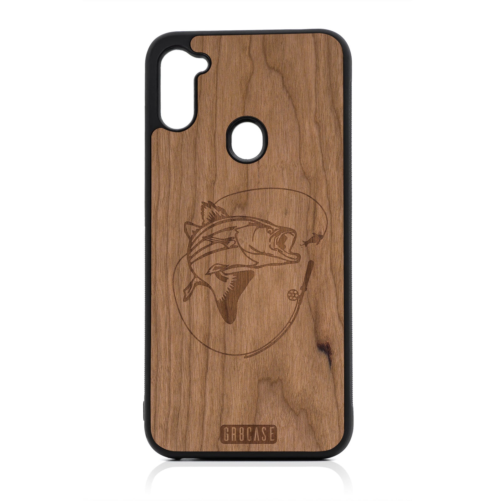 Fish and Reel Design Wood Case For Samsung Galaxy A11
