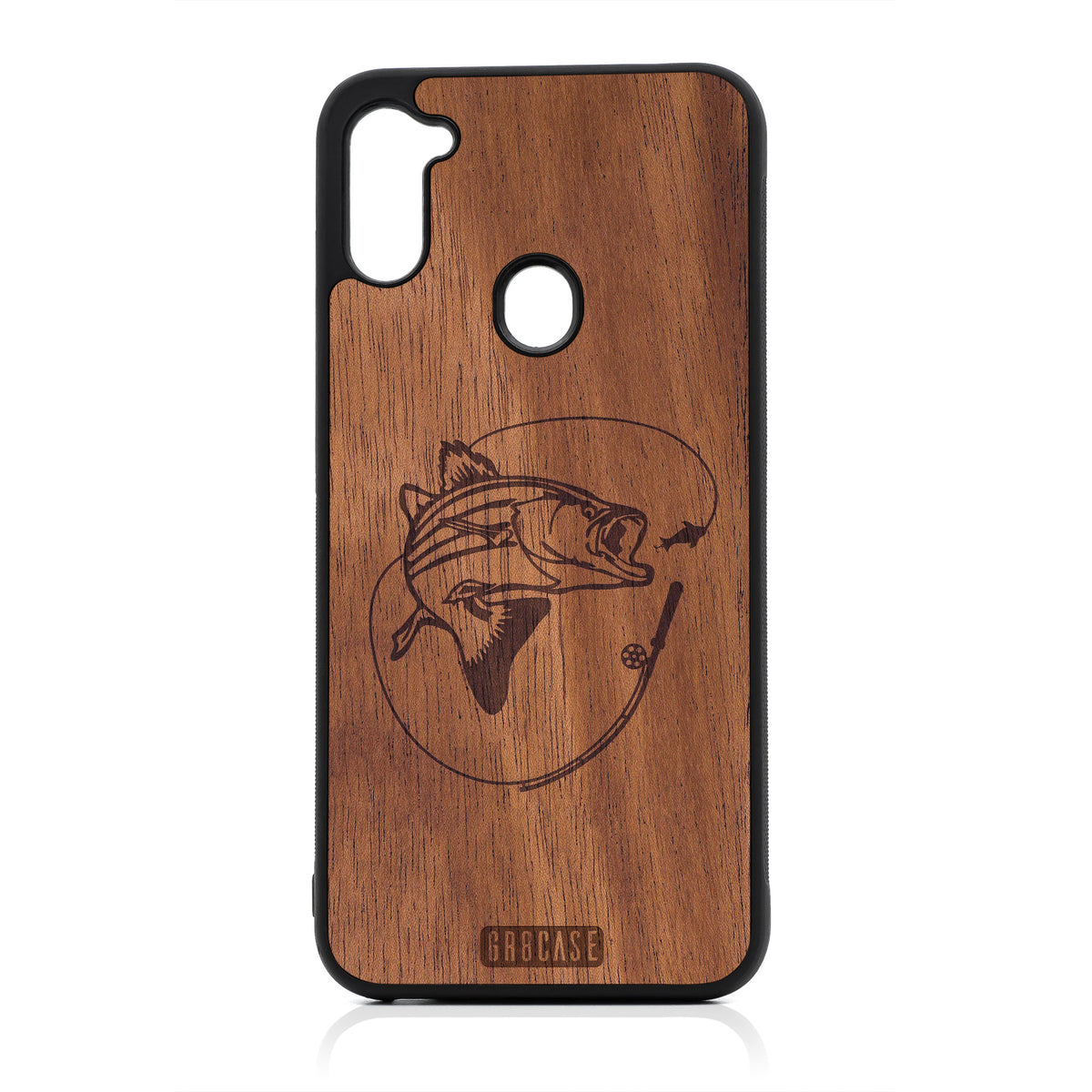 Fish and Reel Design Wood Case For Samsung Galaxy A11