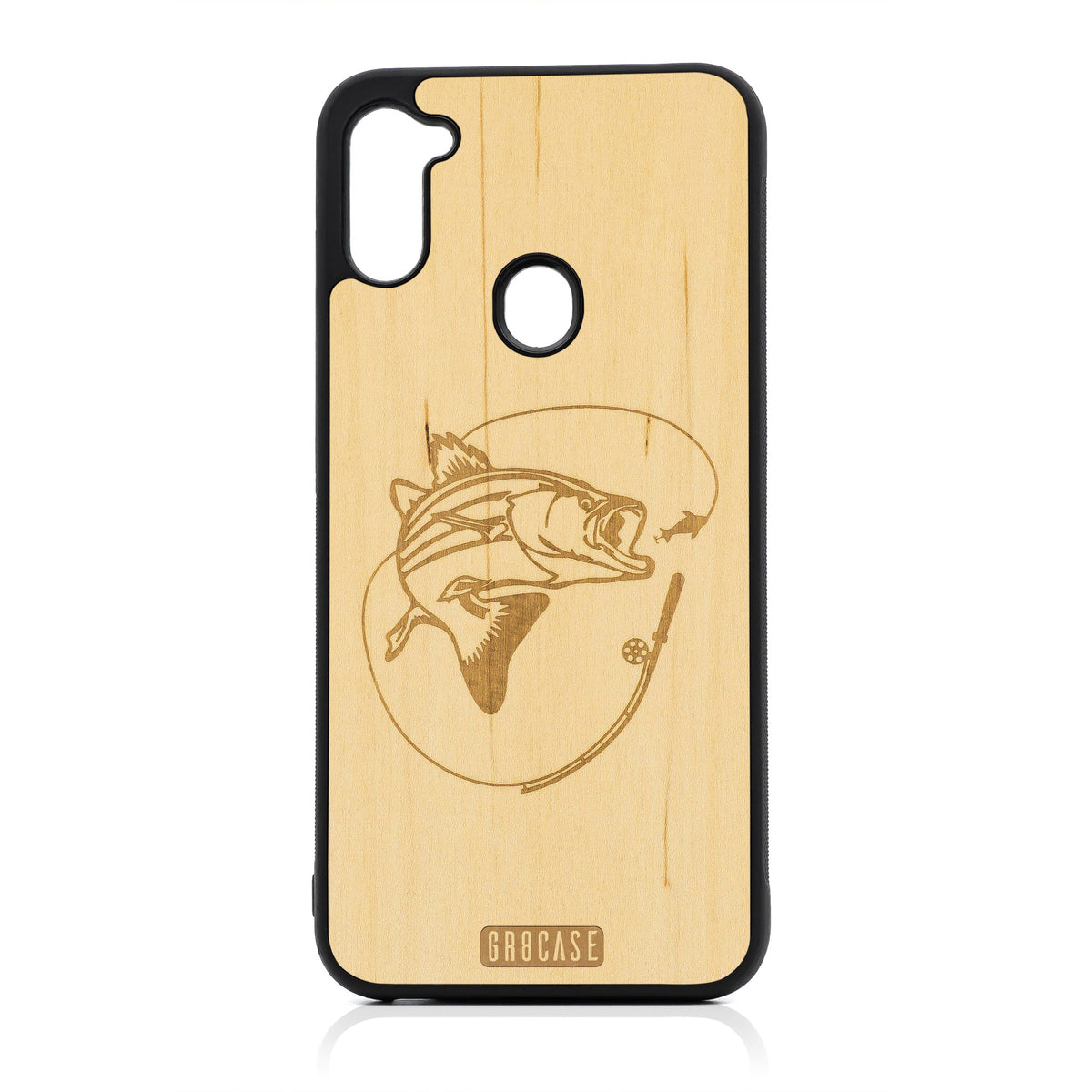 Fish and Reel Design Wood Case For Samsung Galaxy A11