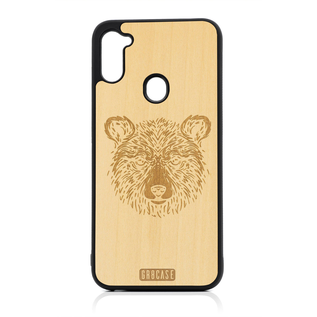 Furry Bear Design Wood Case For Samsung Galaxy A11