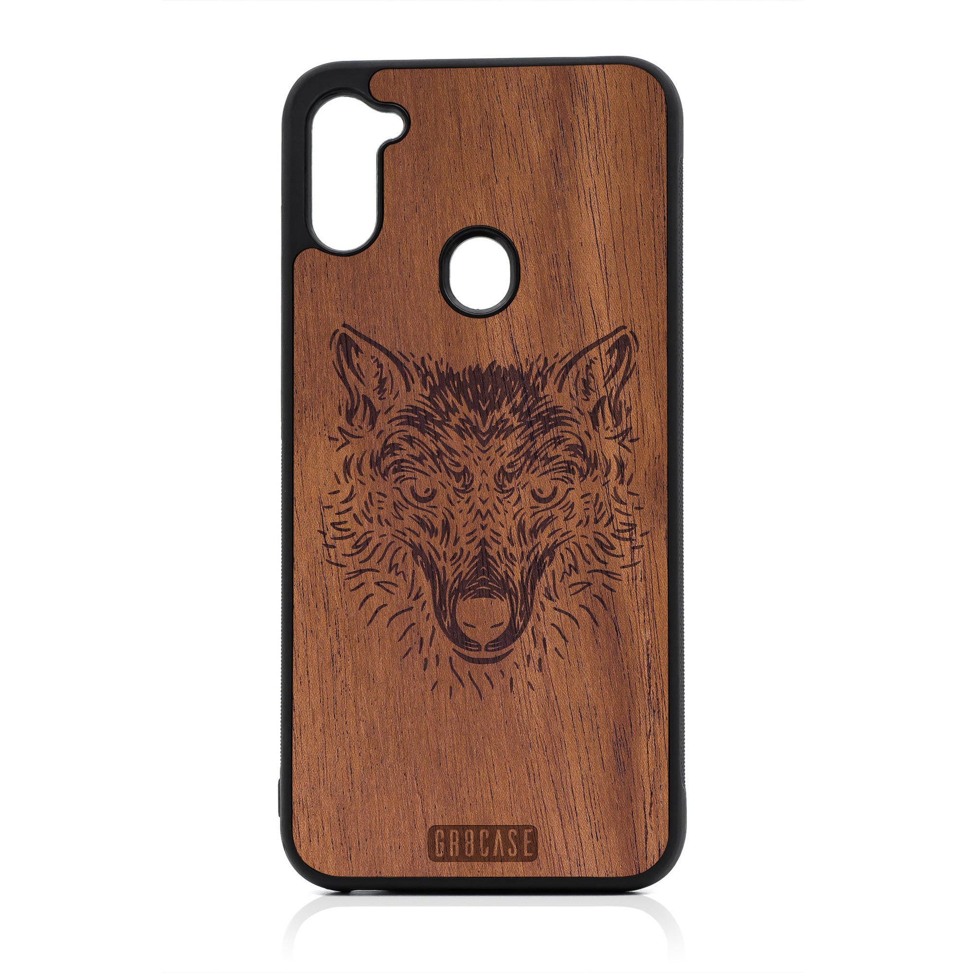 Furry Wolf  Design Wood Case For Samsung Galaxy A11