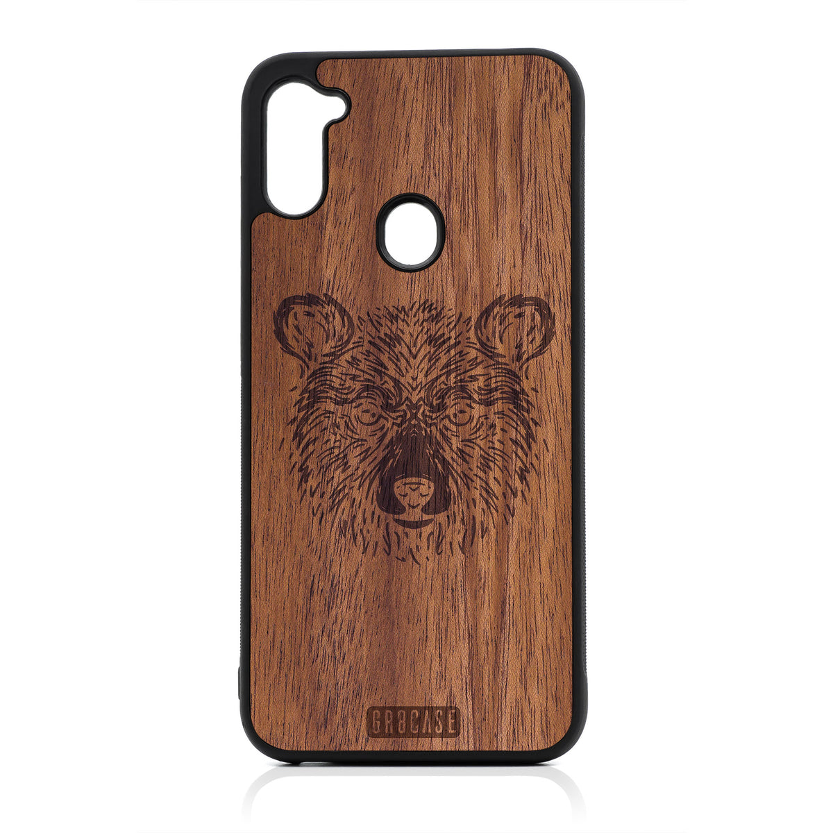 Furry Bear Design Wood Case For Samsung Galaxy A11