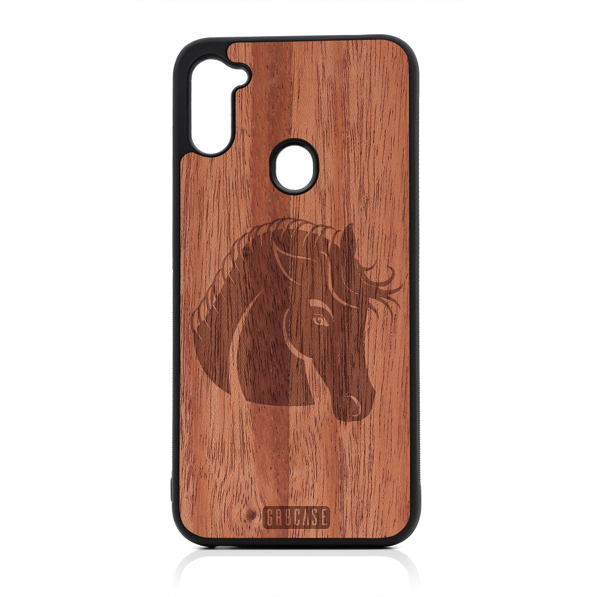 Horse Design Wood Case For Samsung Galaxy A11