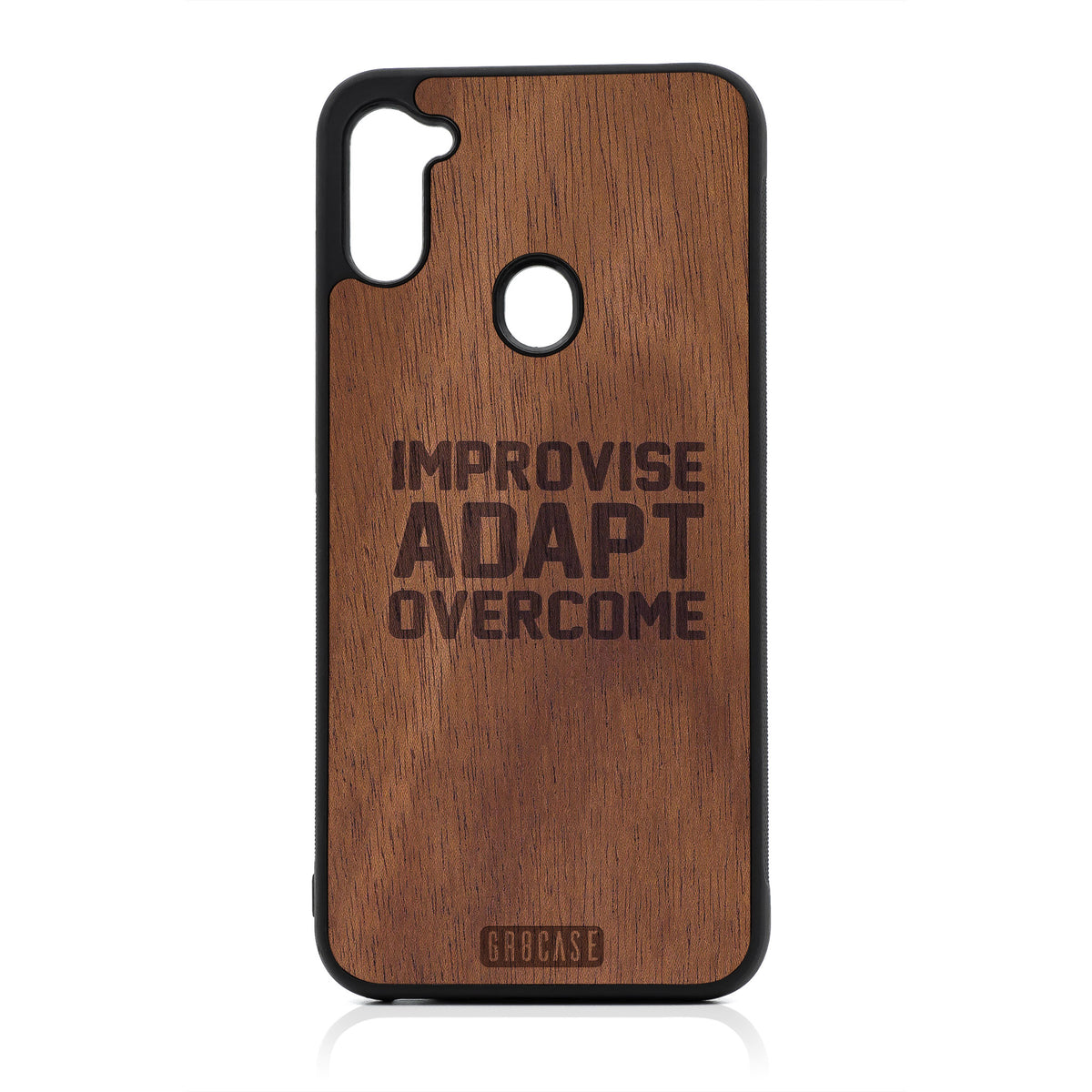 Improvise Adapt Overcome Design Wood Case For Samsung Galaxy A11