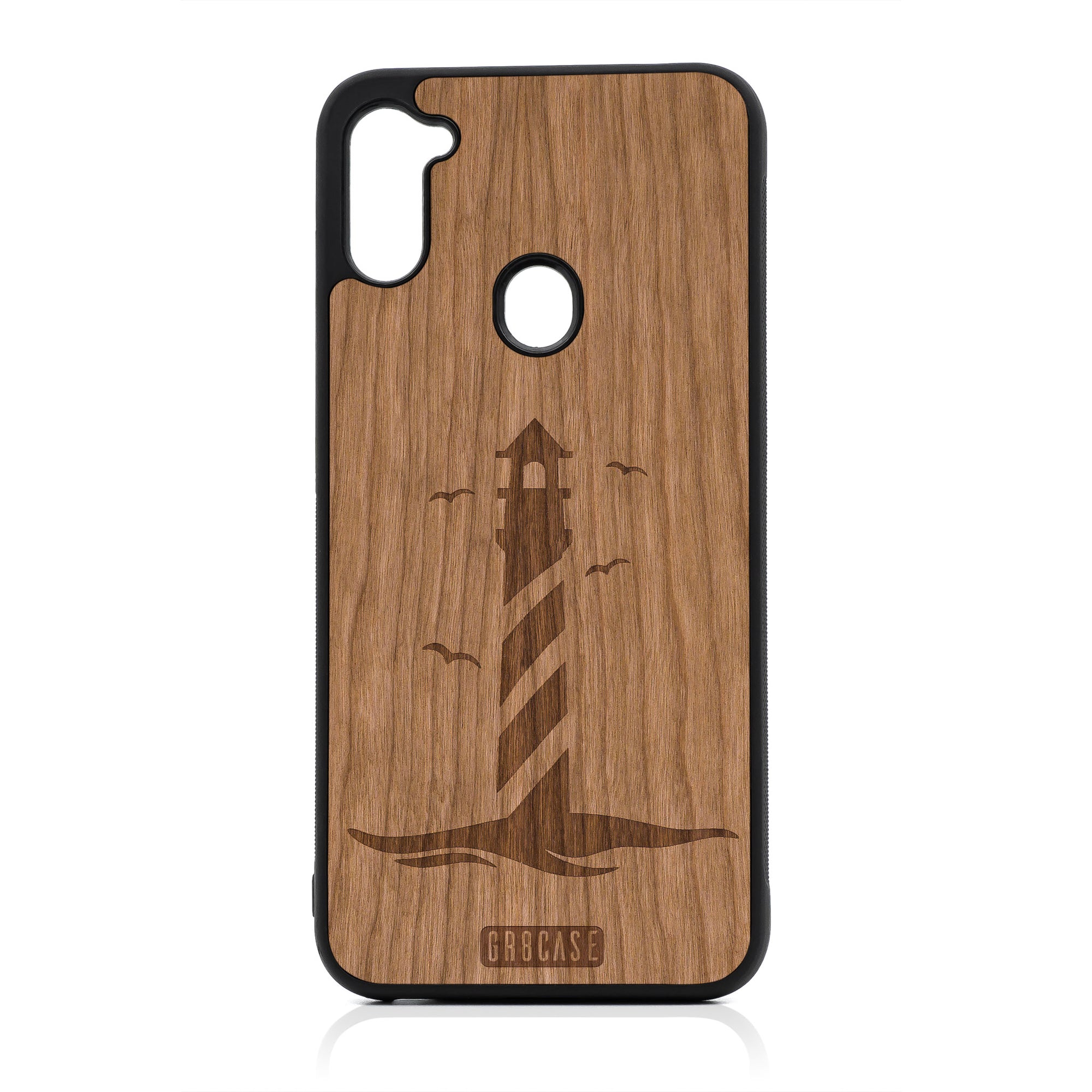 Lighthouse Design Wood Case For Samsung Galaxy A11