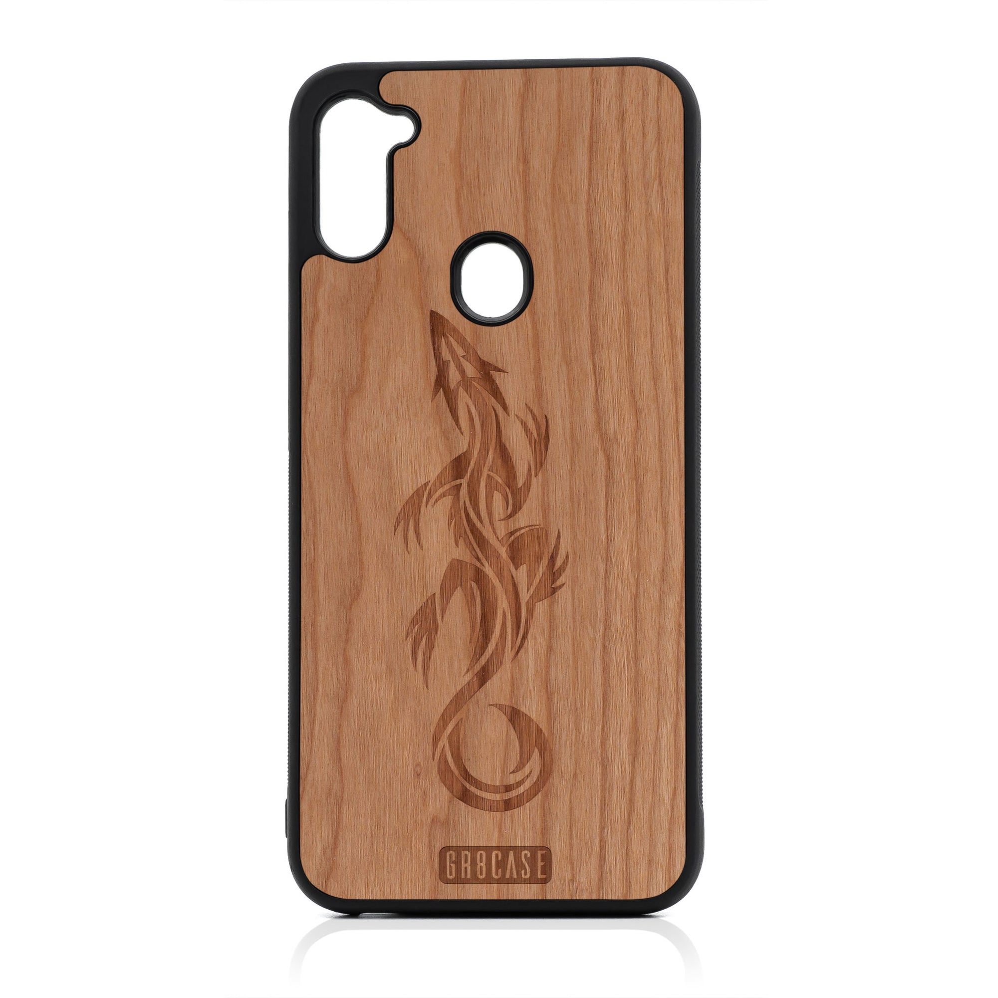 Lizard Design Wood Case For Samsung Galaxy A11