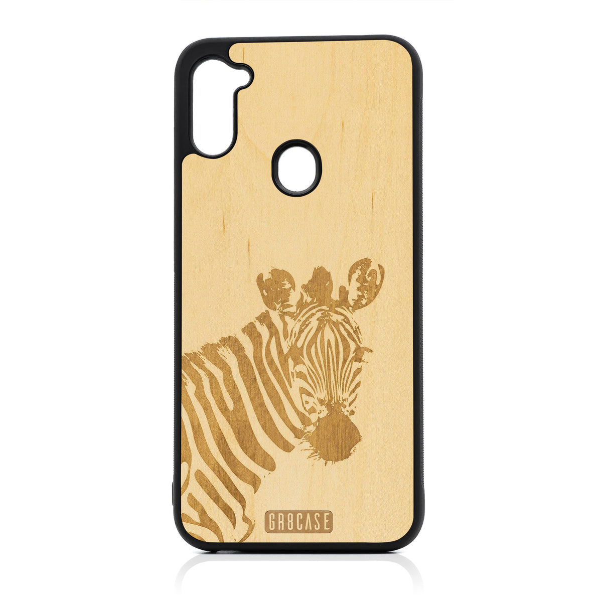 Lookout Zebra Design Wood Case For Samsung Galaxy A11
