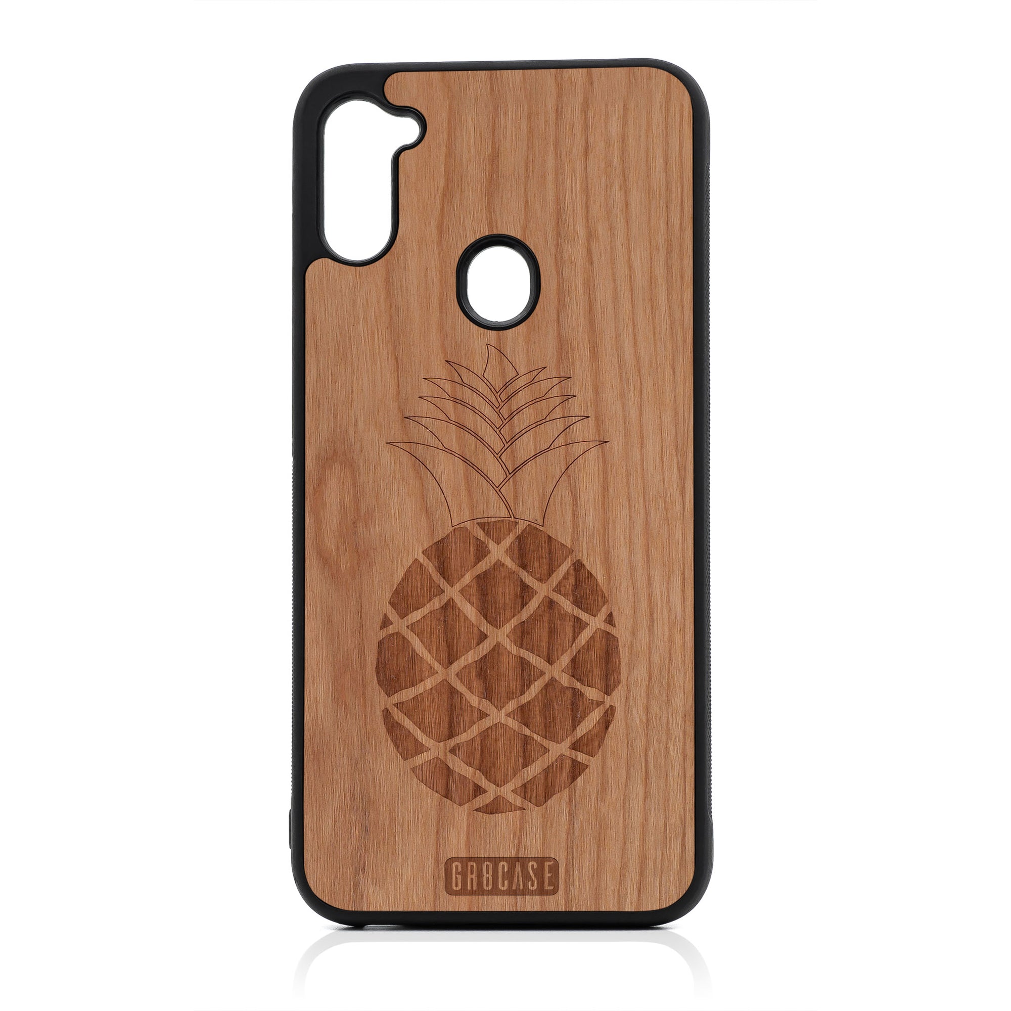 Pineapple Design Wood Case For Samsung Galaxy A11