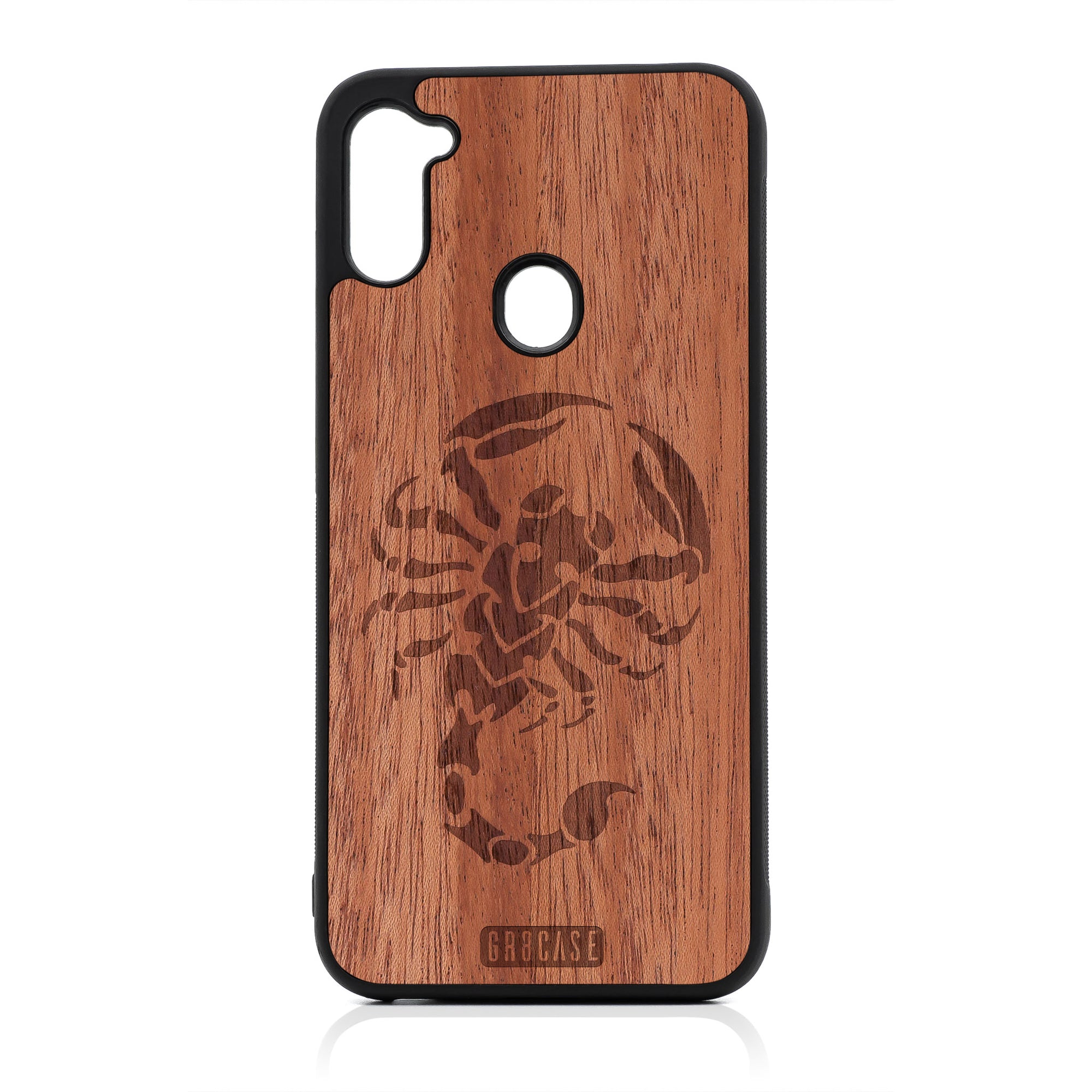 Scorpion Design Wood Case For Samsung Galaxy A11