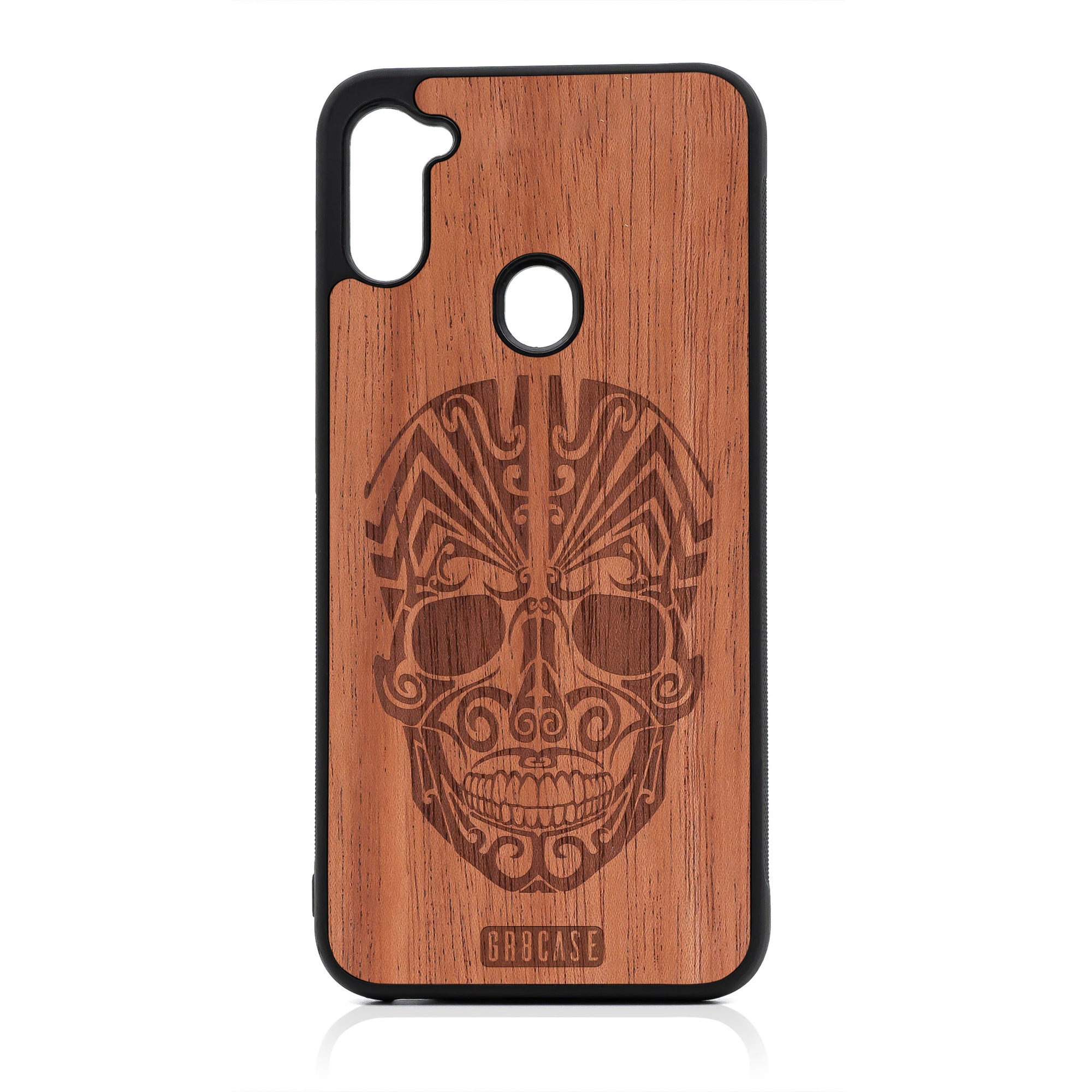 Tattoo Skull Design Wood Case For Samsung Galaxy A11