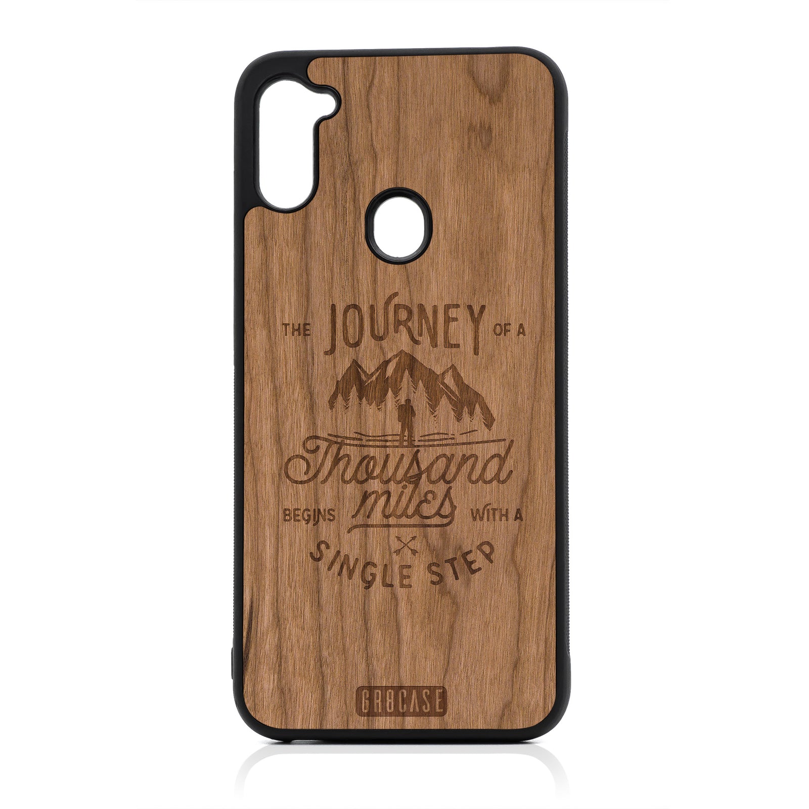 The Journey of A Thousand Miles Begins With A Single Step Design Wood Case For Samsung Galaxy A11
