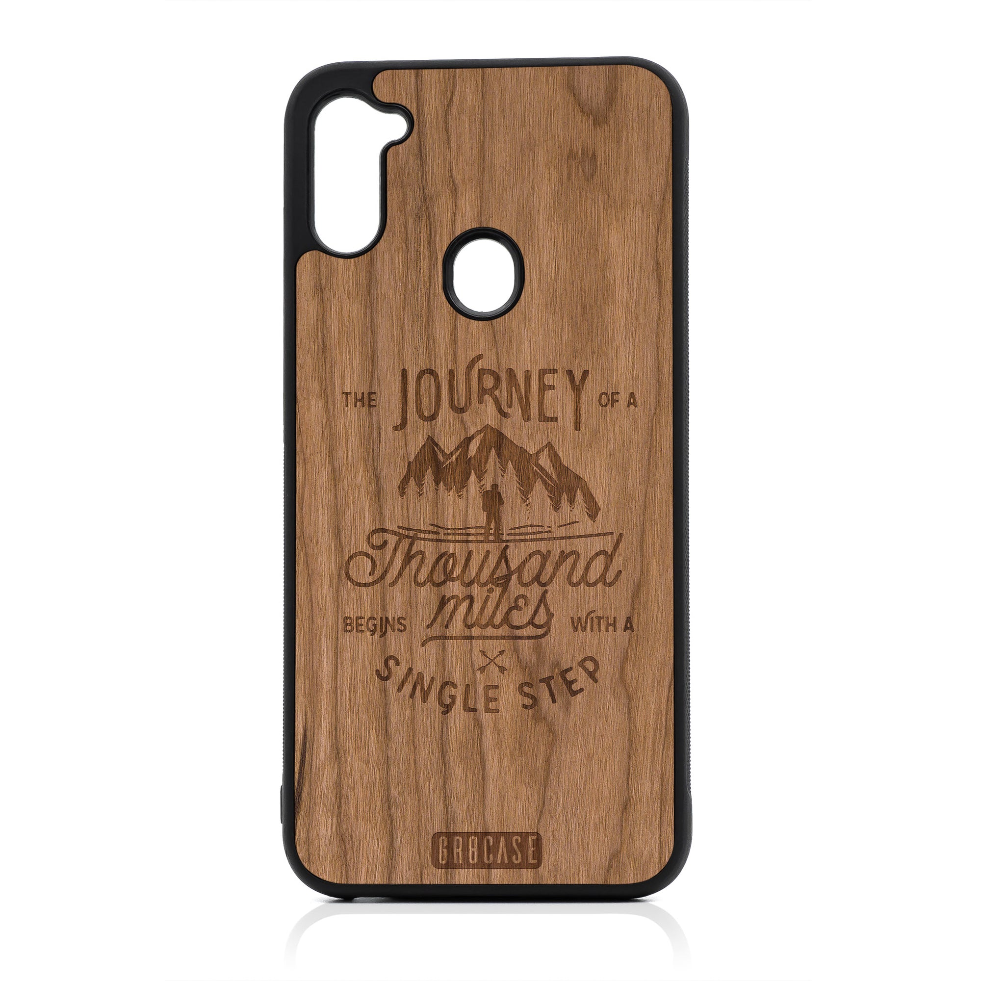 The Journey of A Thousand Miles Begins With A Single Step Design Wood Case For Samsung Galaxy A11