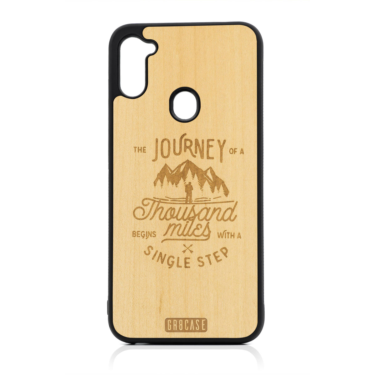 The Journey of A Thousand Miles Begins With A Single Step Design Wood Case For Samsung Galaxy A11