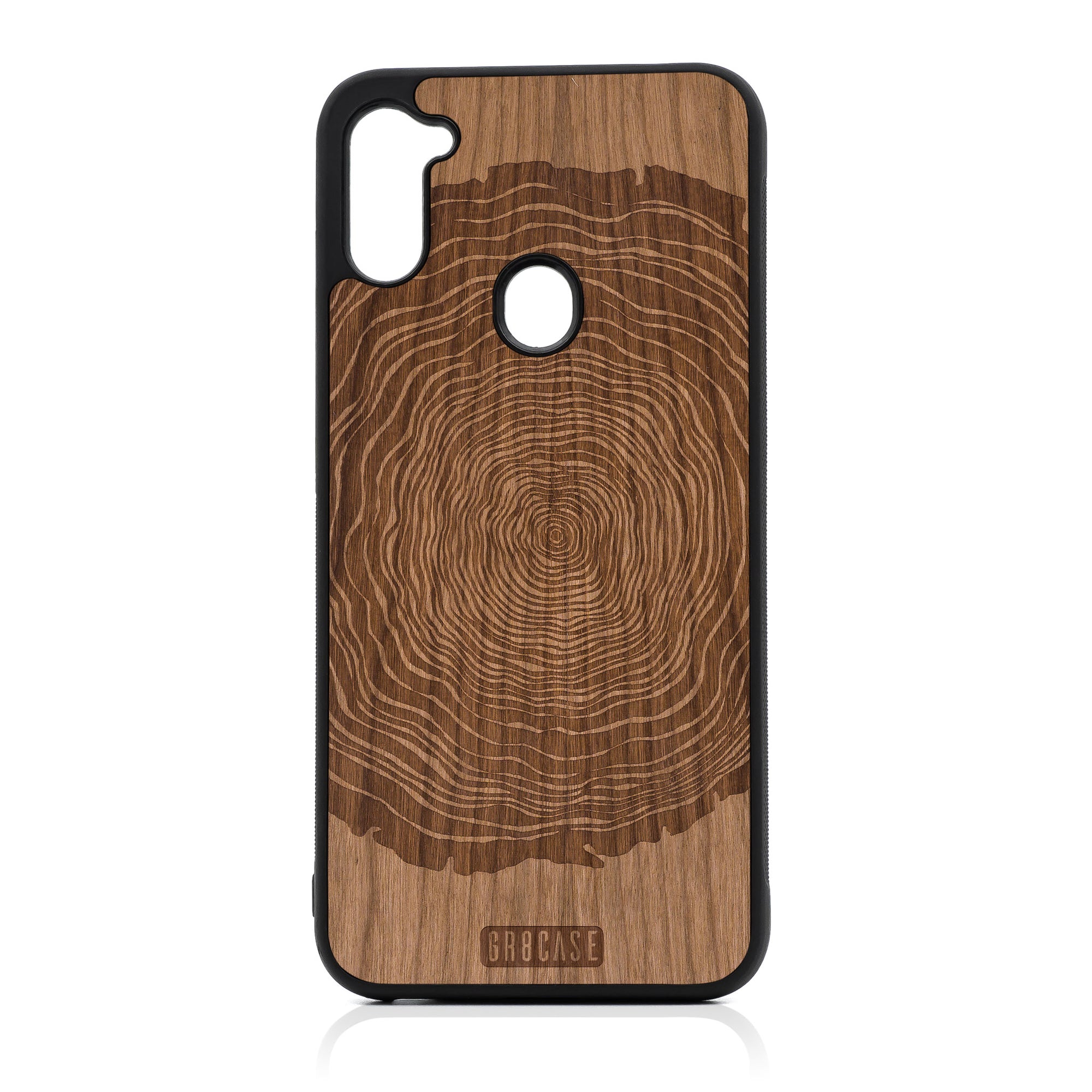 Tree Rings Design Wood Case For Samsung Galaxy A11